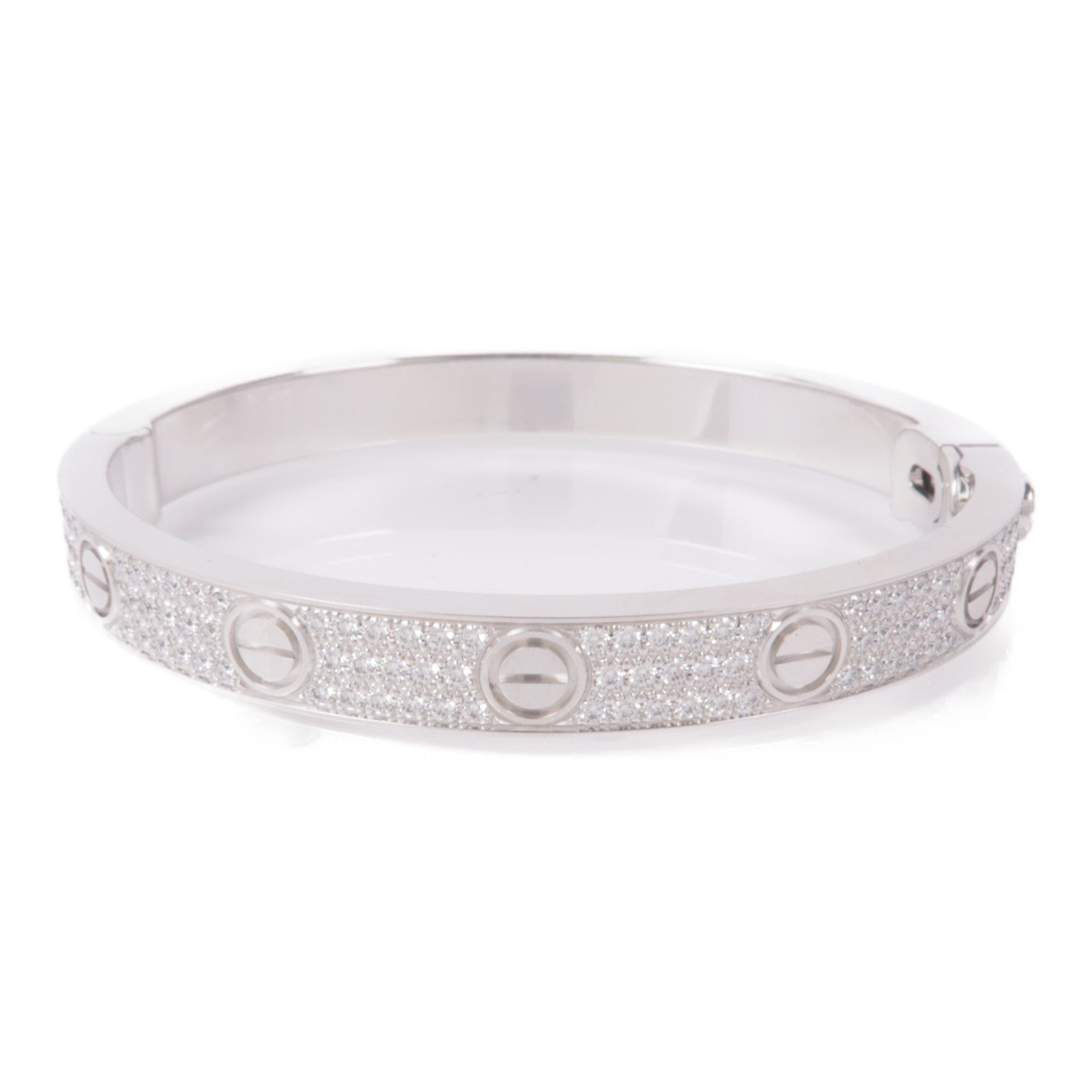 CARTIER 【激減優惠】18K白金Love Bracelet Diamond鑽石手鐲Cartier#16