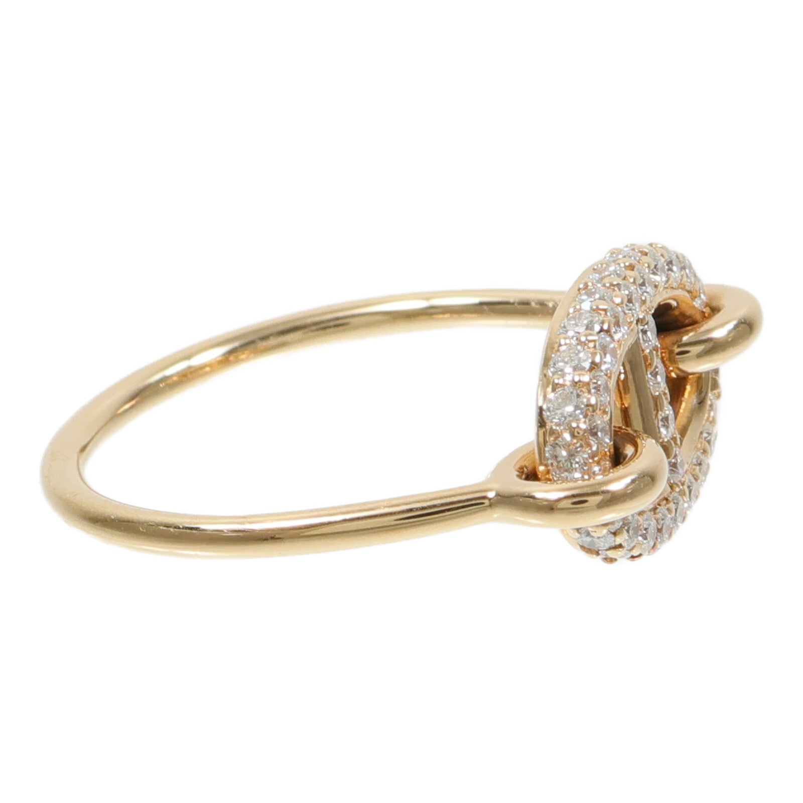 HERMES 18K玫瑰金Farandole Ring鑽石戒指