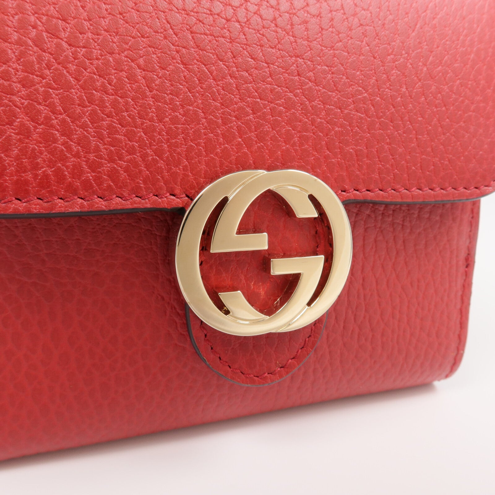 GUCCI 【激減優惠】牛皮皮革Wallet金扣錢包