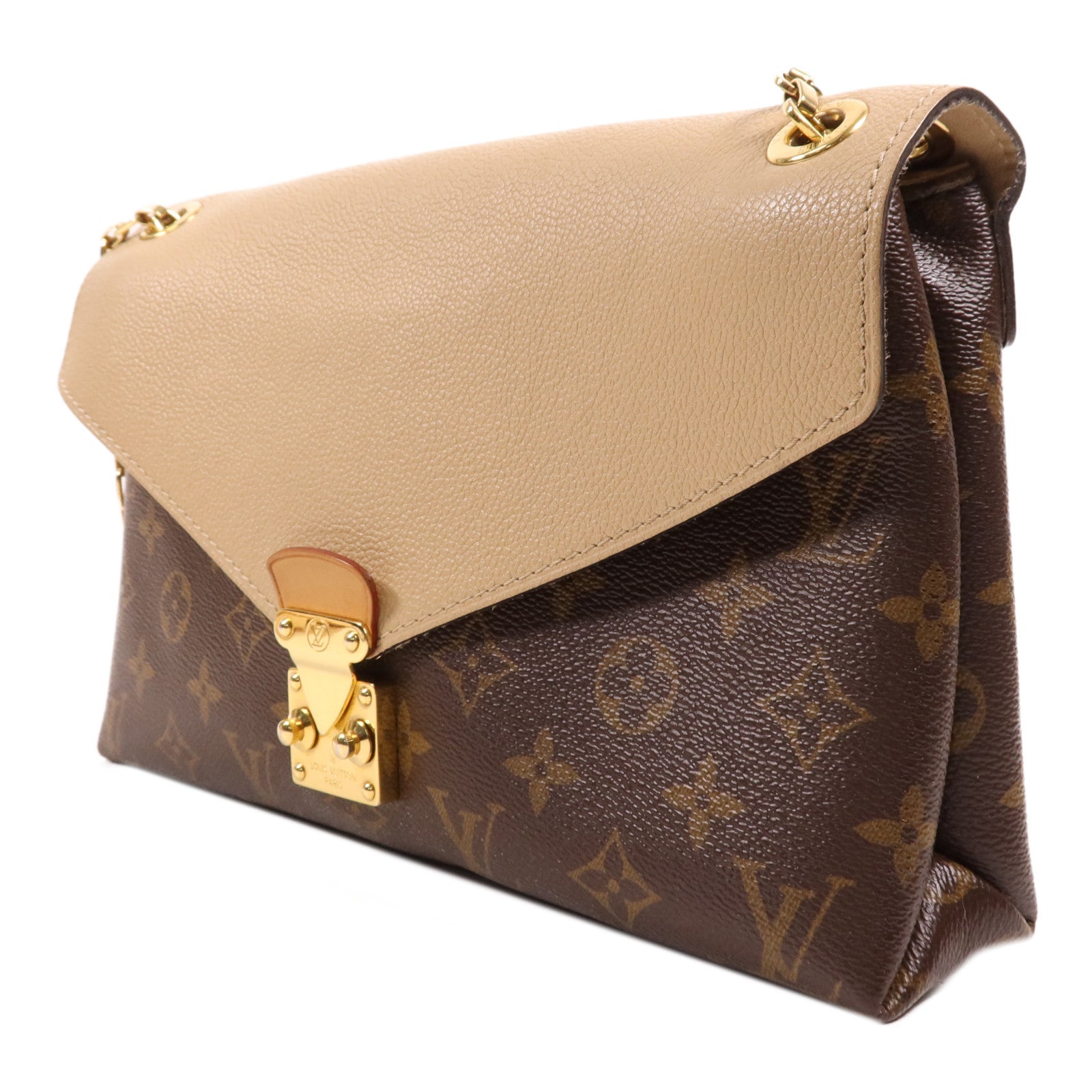 LOUIS VUITTON Monogram Pallas Chain金扣鏈帶肩背袋