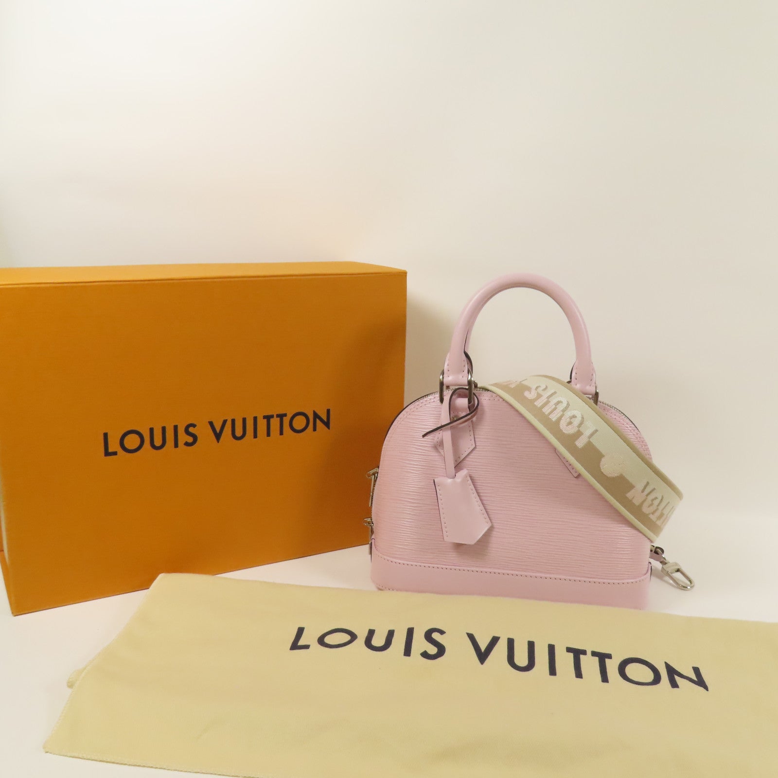 LOUIS VUITTON Epi Alma BB銀扣手挽肩背兩用袋