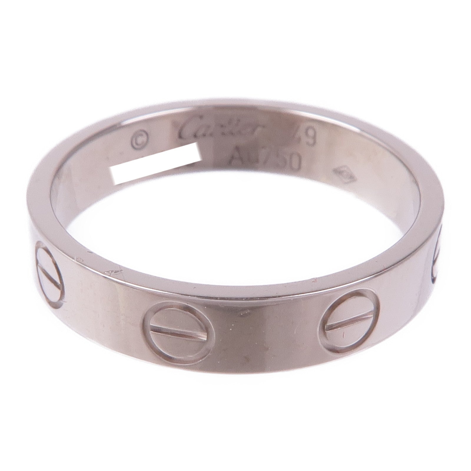 CARTIER 18K白金Mini Love Ring戒指Cartier#49/US#5