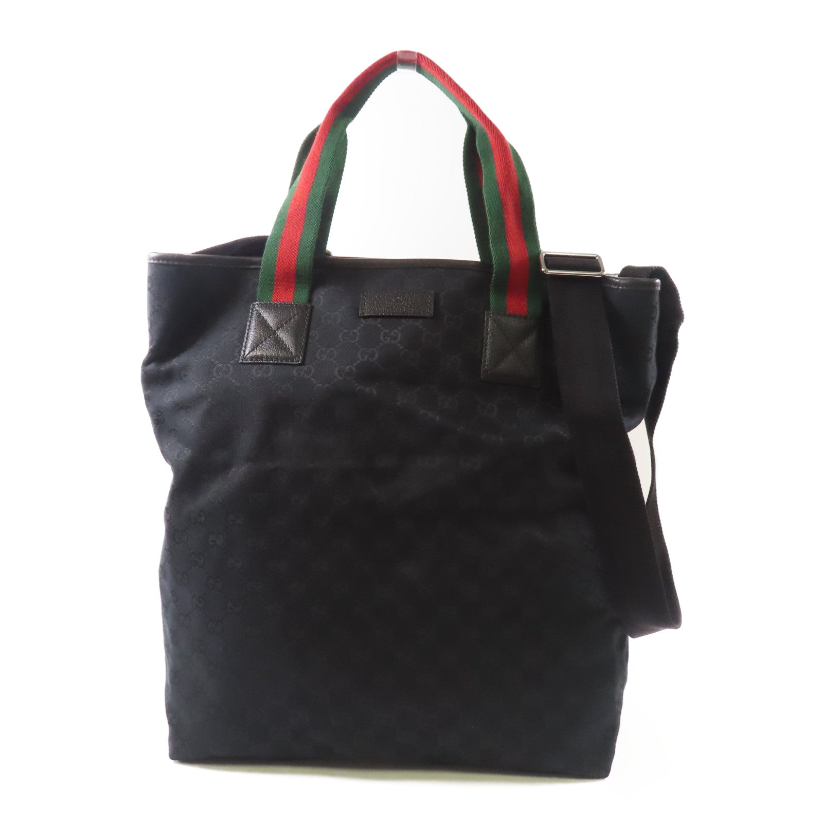 GUCCI 帆布2 Way Shoulder Bag銀扣手挽肩背兩用袋