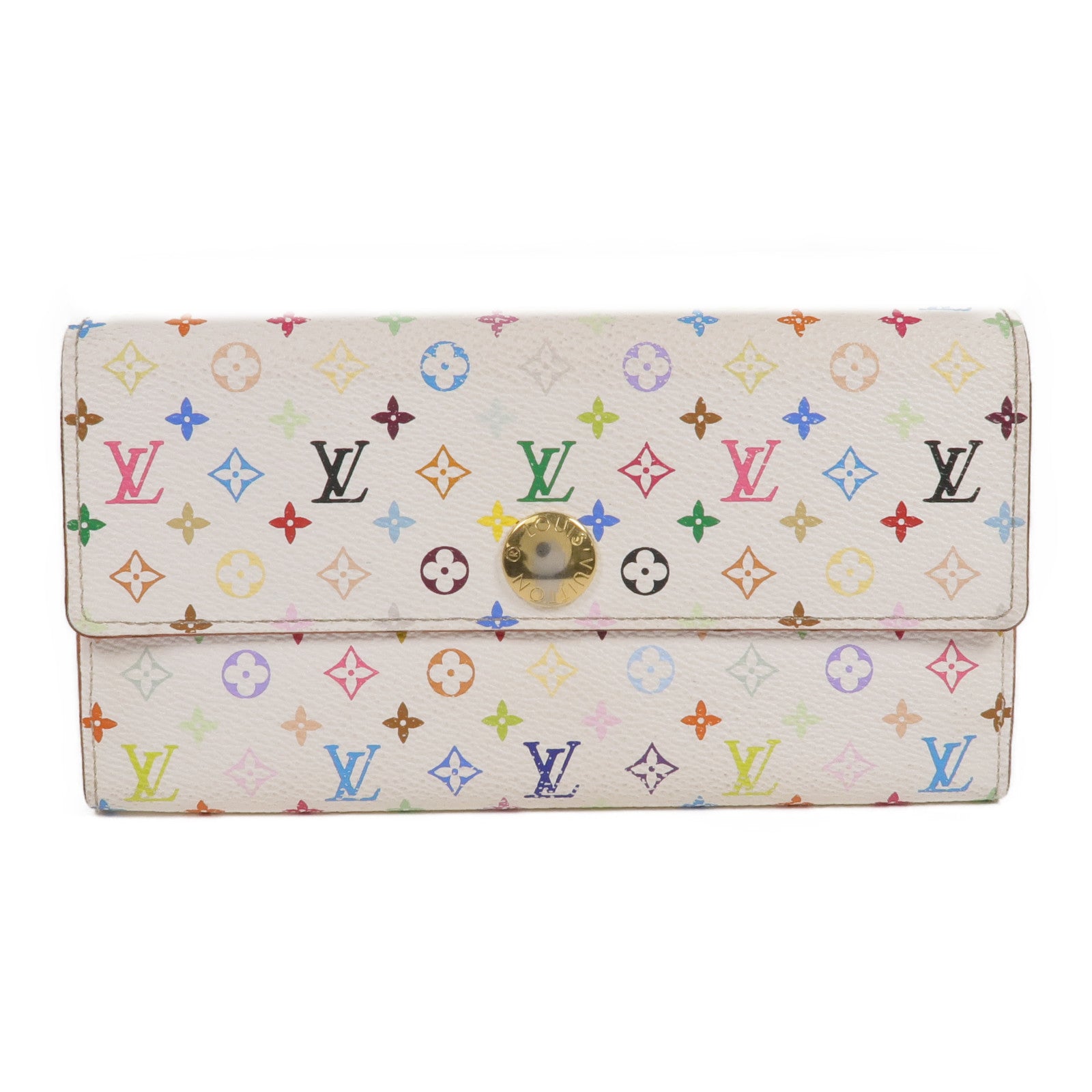 LOUIS VUITTON Monogram Multicolore Portefeuille Sarah Long Wallet金扣長錢包