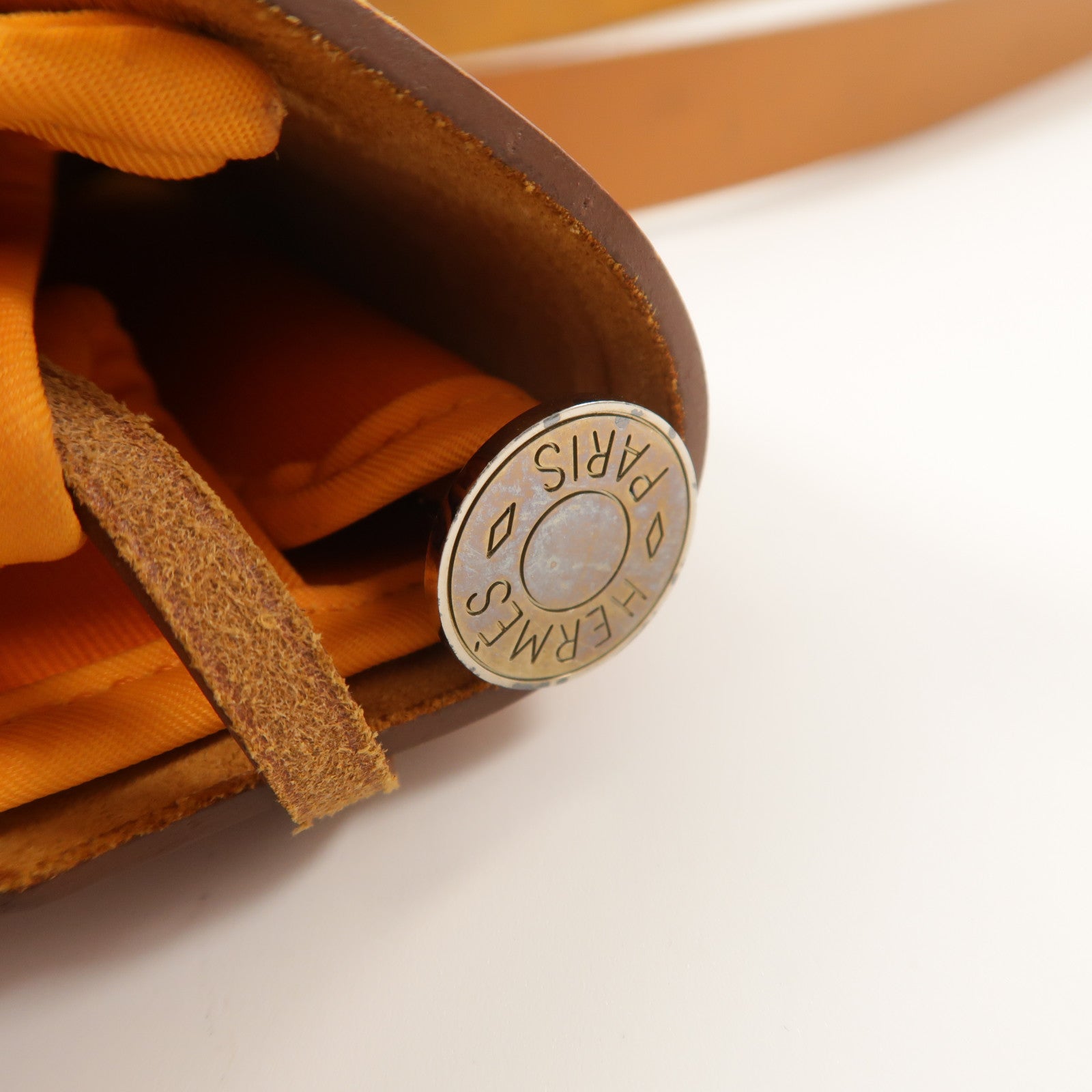 HERMES 帆布Herbag GM銀扣手挽肩背兩用袋