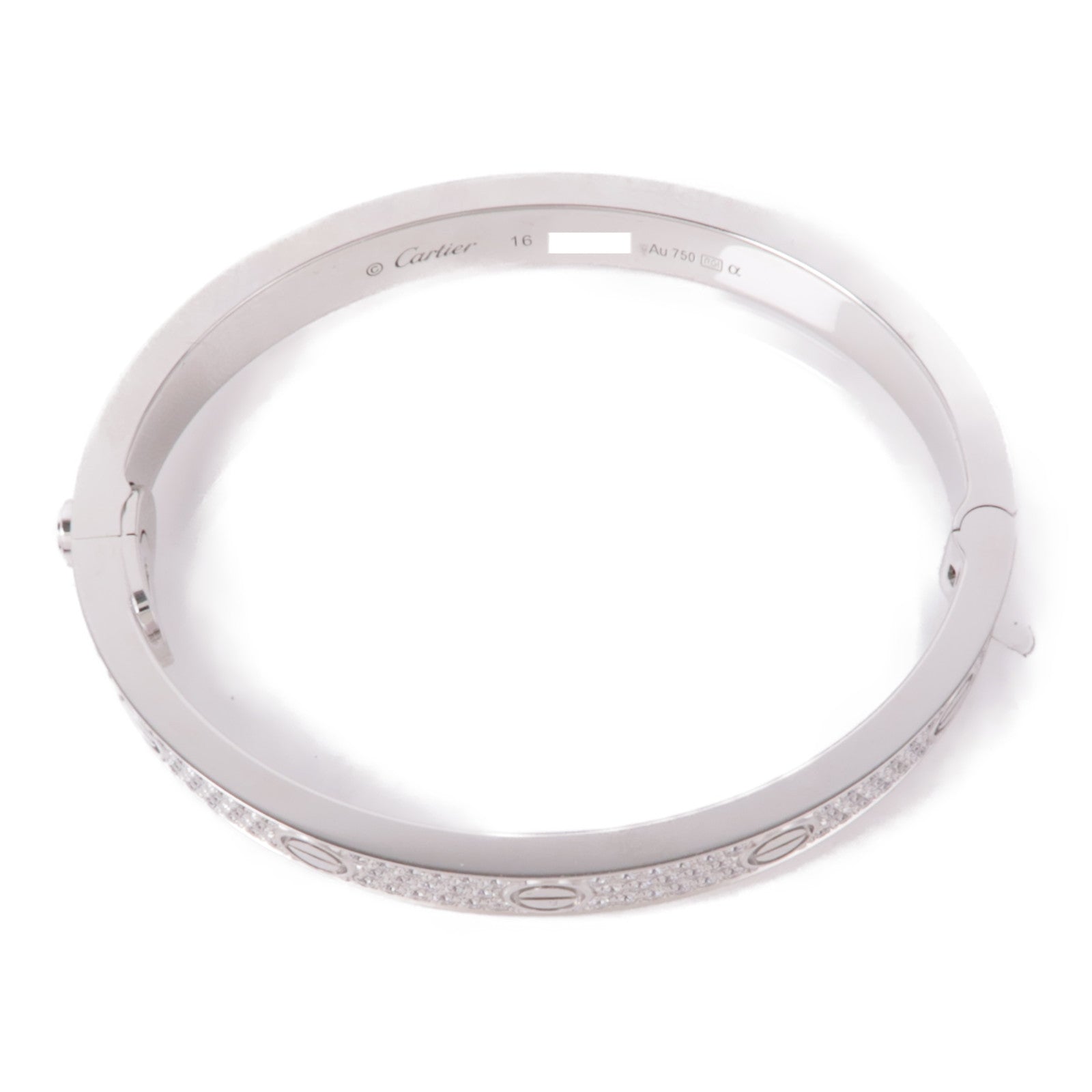 CARTIER 【激減優惠】18K白金Love Bracelet Diamond鑽石手鐲Cartier#16
