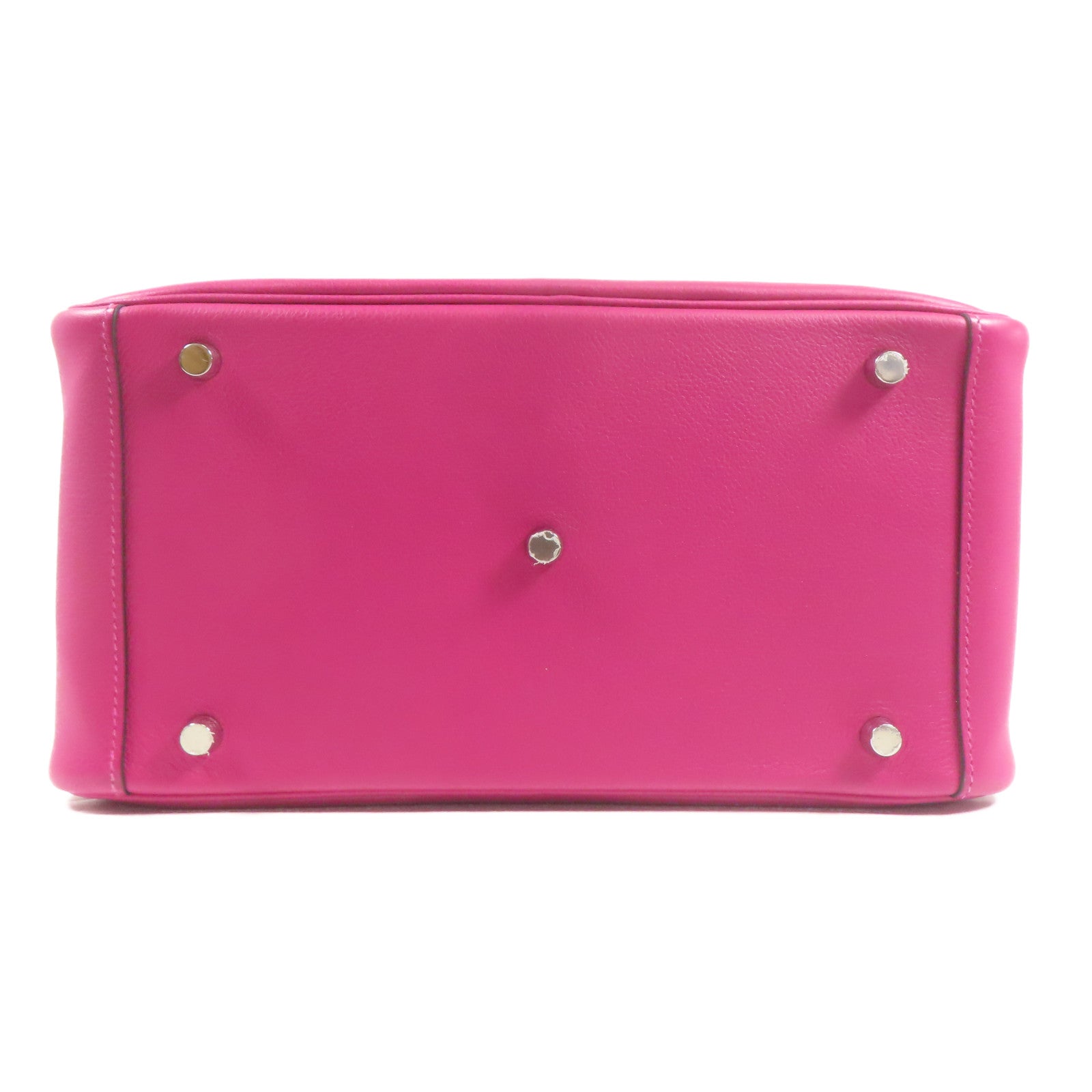 HERMES Evercolor皮革Lindy 30銀扣手挽肩背兩用袋Rose Pourpre