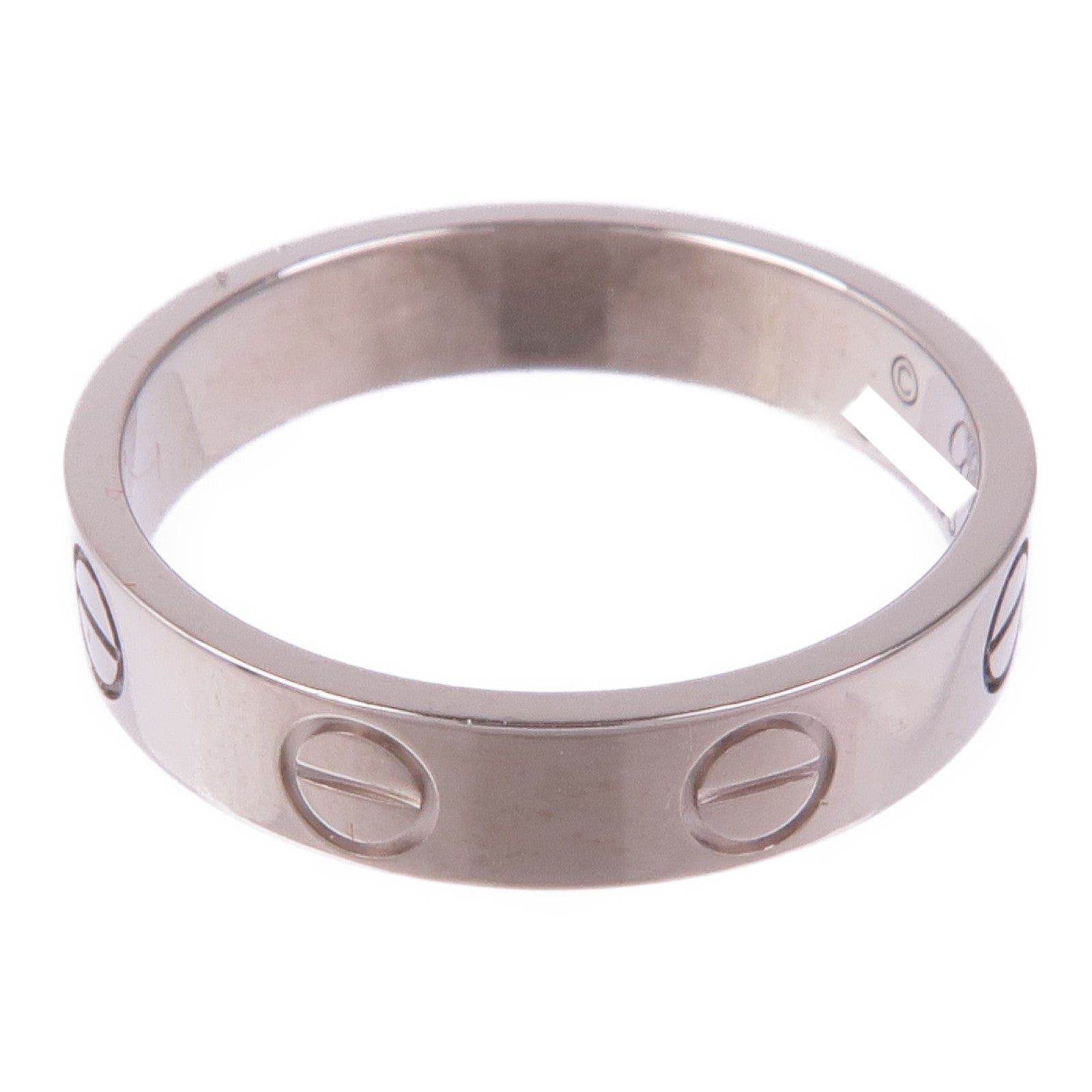 CARTIER 18K白金Mini Love Ring戒指Cartier#49/US#5