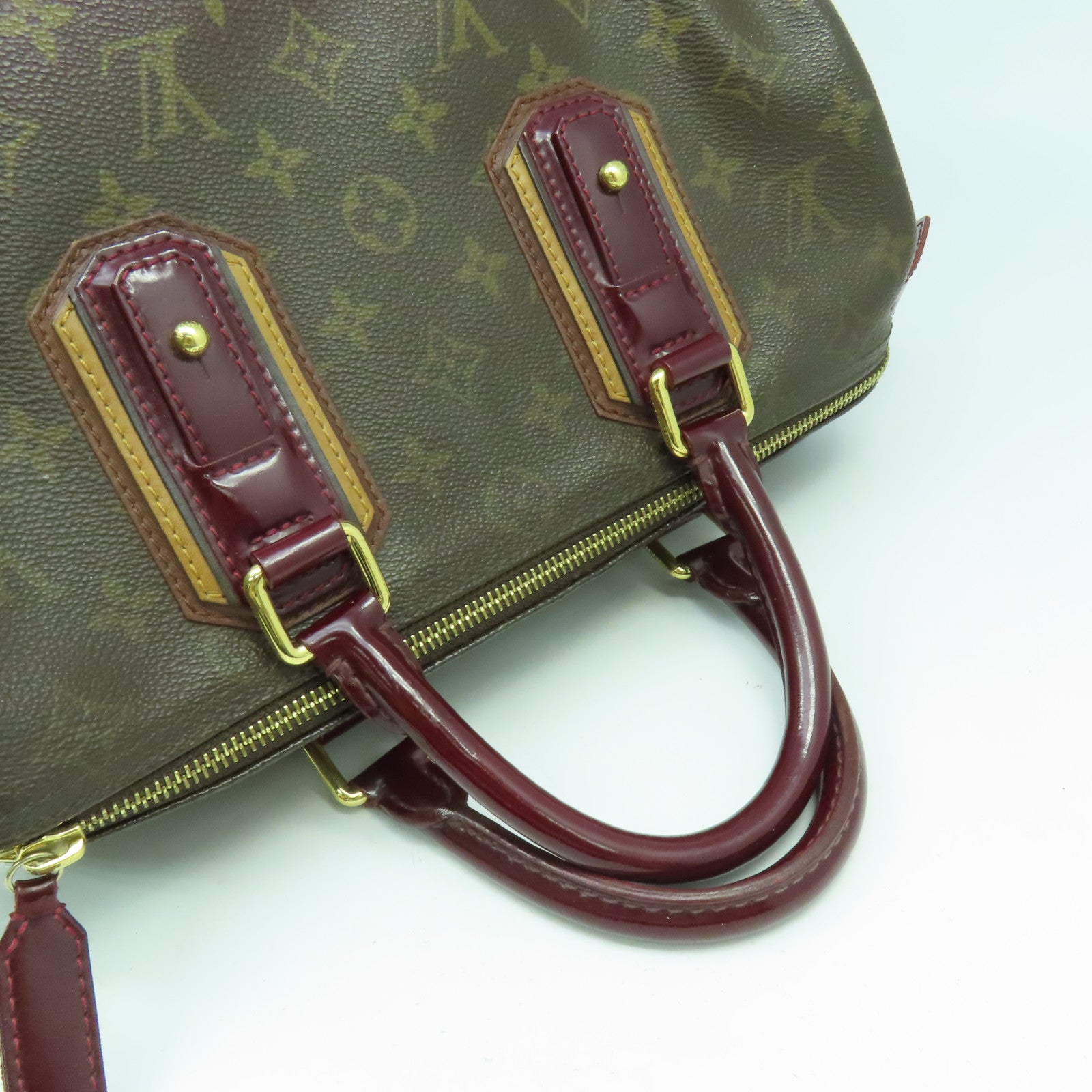 LOUIS VUITTON 【清倉大減價】Monogram Speedy Mirage金扣手挽袋啡色/紫色