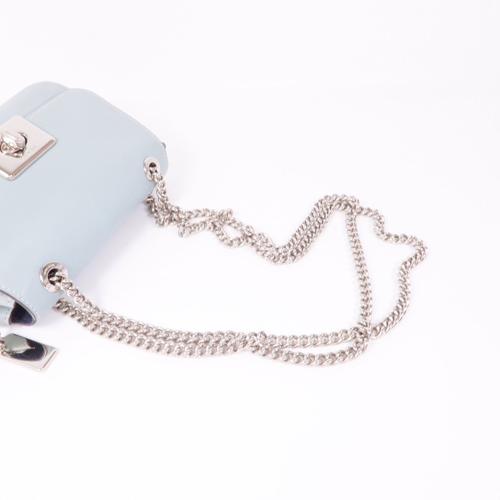 COACH 牛皮皮革Chain Shoulder銀扣鏈帶肩背袋