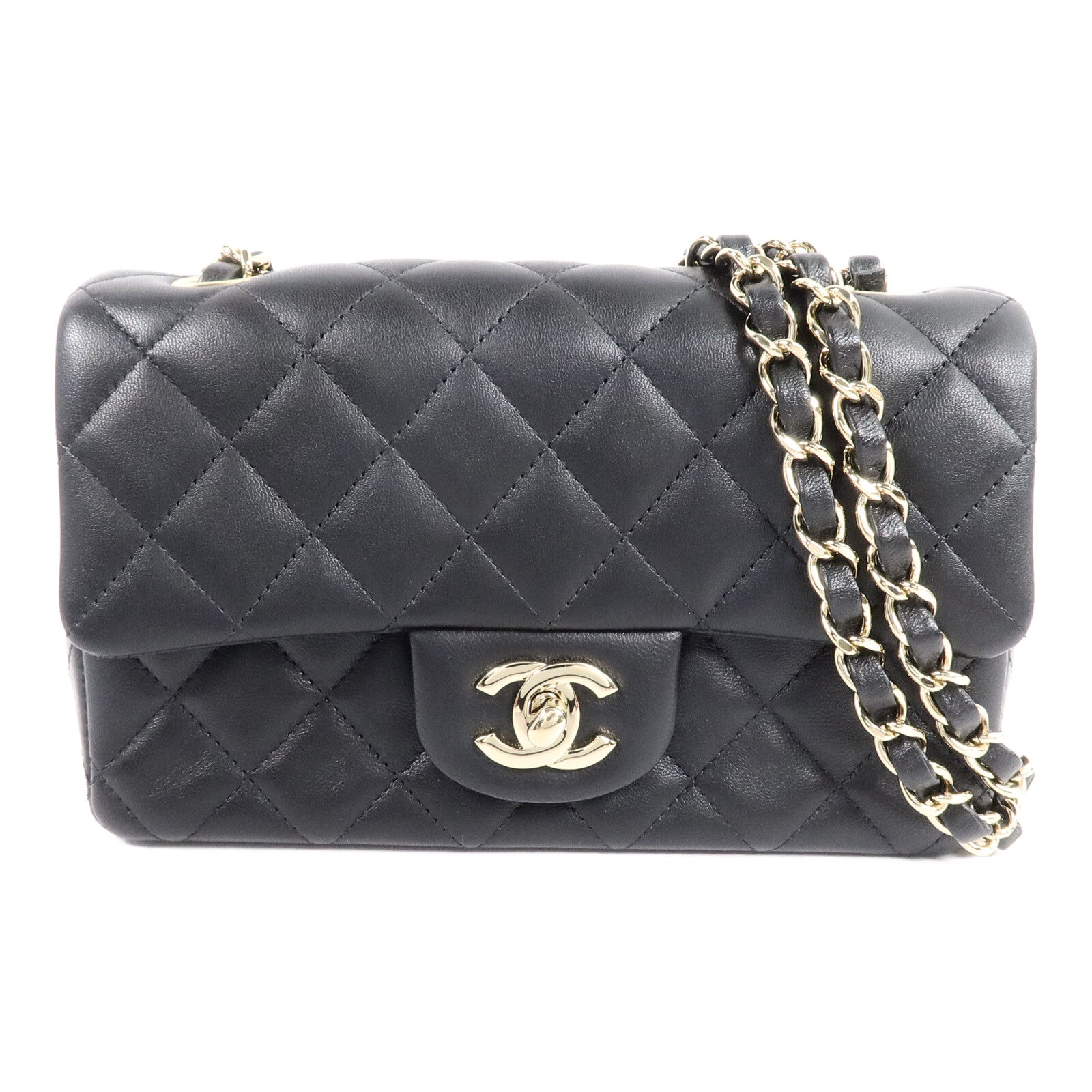 CHANEL 羊皮皮革Mini Classic 20鏈帶肩背袋