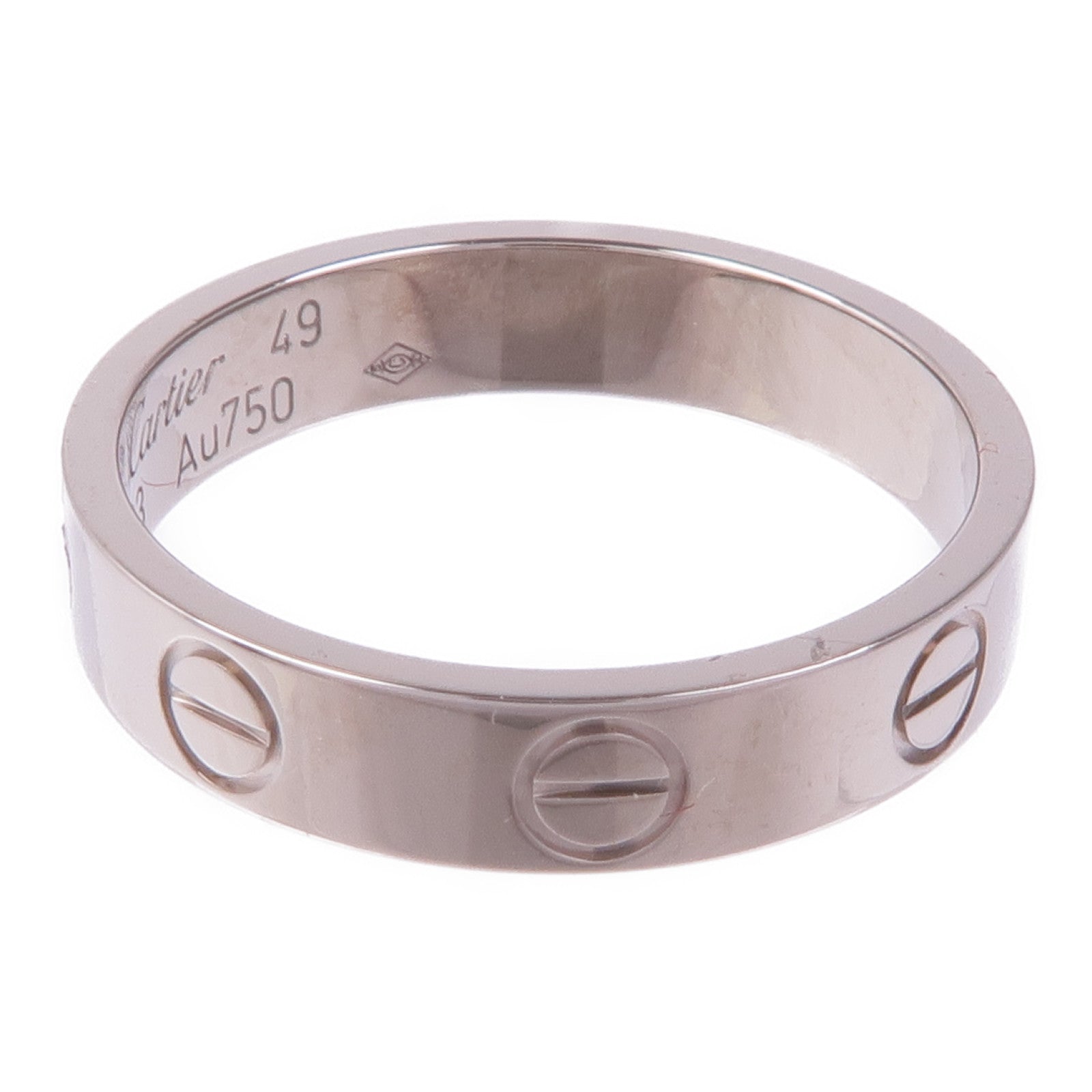 CARTIER 18K白金Mini Love Ring戒指Cartier#49/US#5