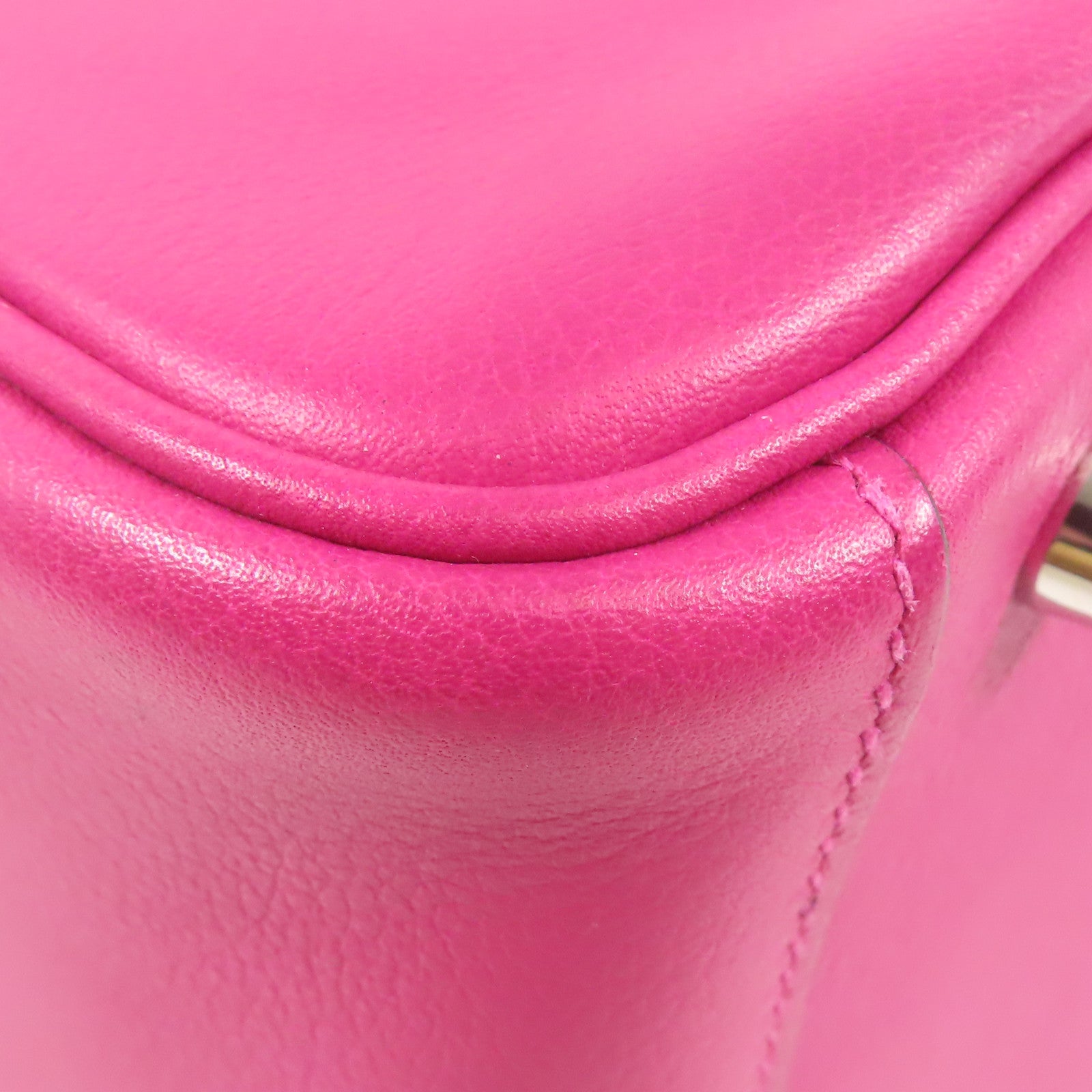 HERMES PHW Lindy 30 2way Shoulder Bag Evercolor Leather Rose Pourpre