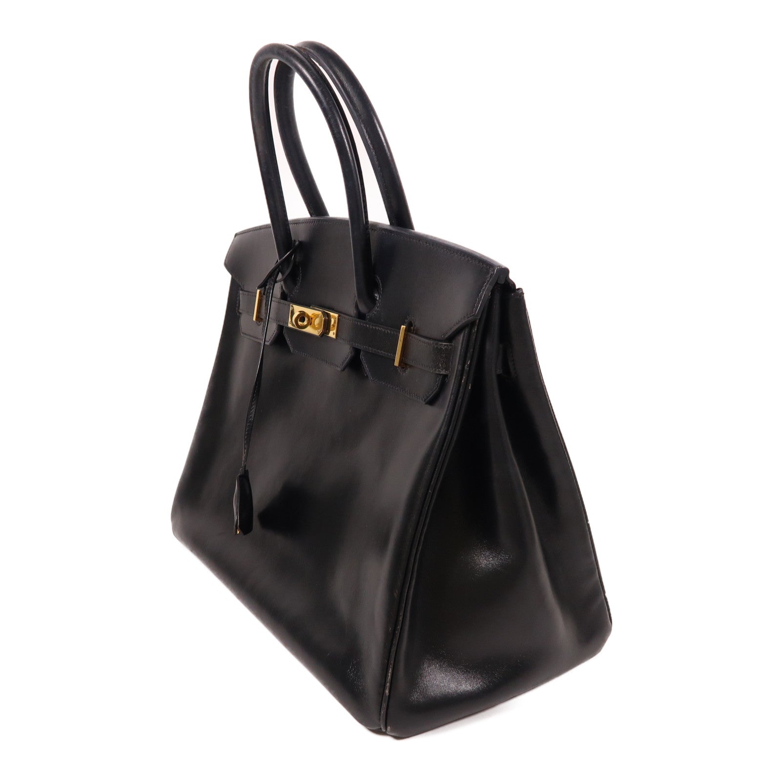 HERMES Box Calf皮革Birkin 35金扣手挽袋Noir