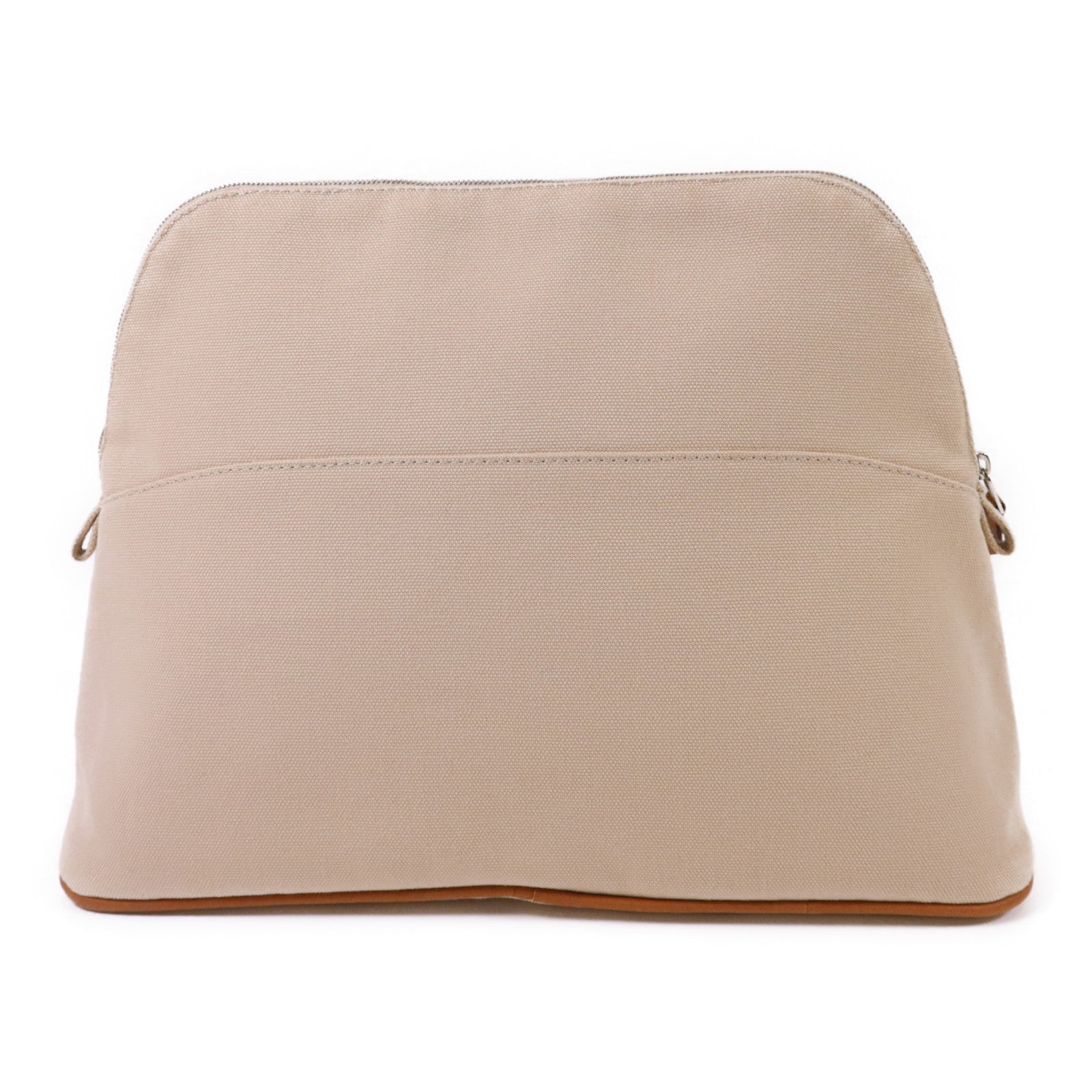 HERMES 棉布Bolide Pouch銀扣小袋