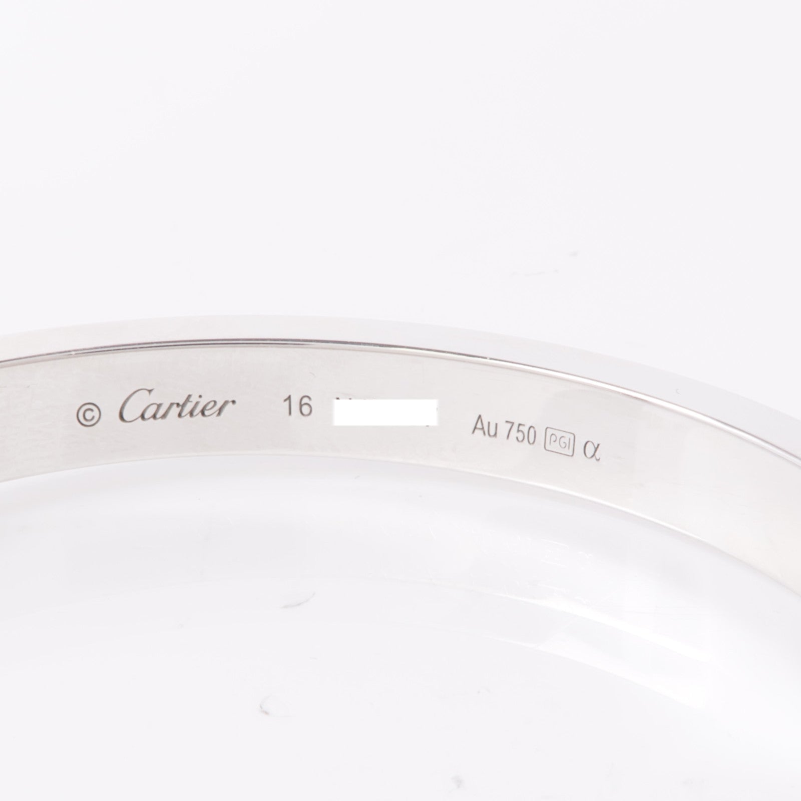 CARTIER 18K白金Love Bracelet Diamond鑽石手鐲Cartier#16