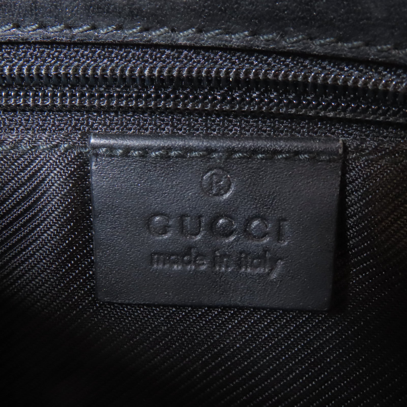 GUCCI 帆布Waist Bag銀扣腰包黑色