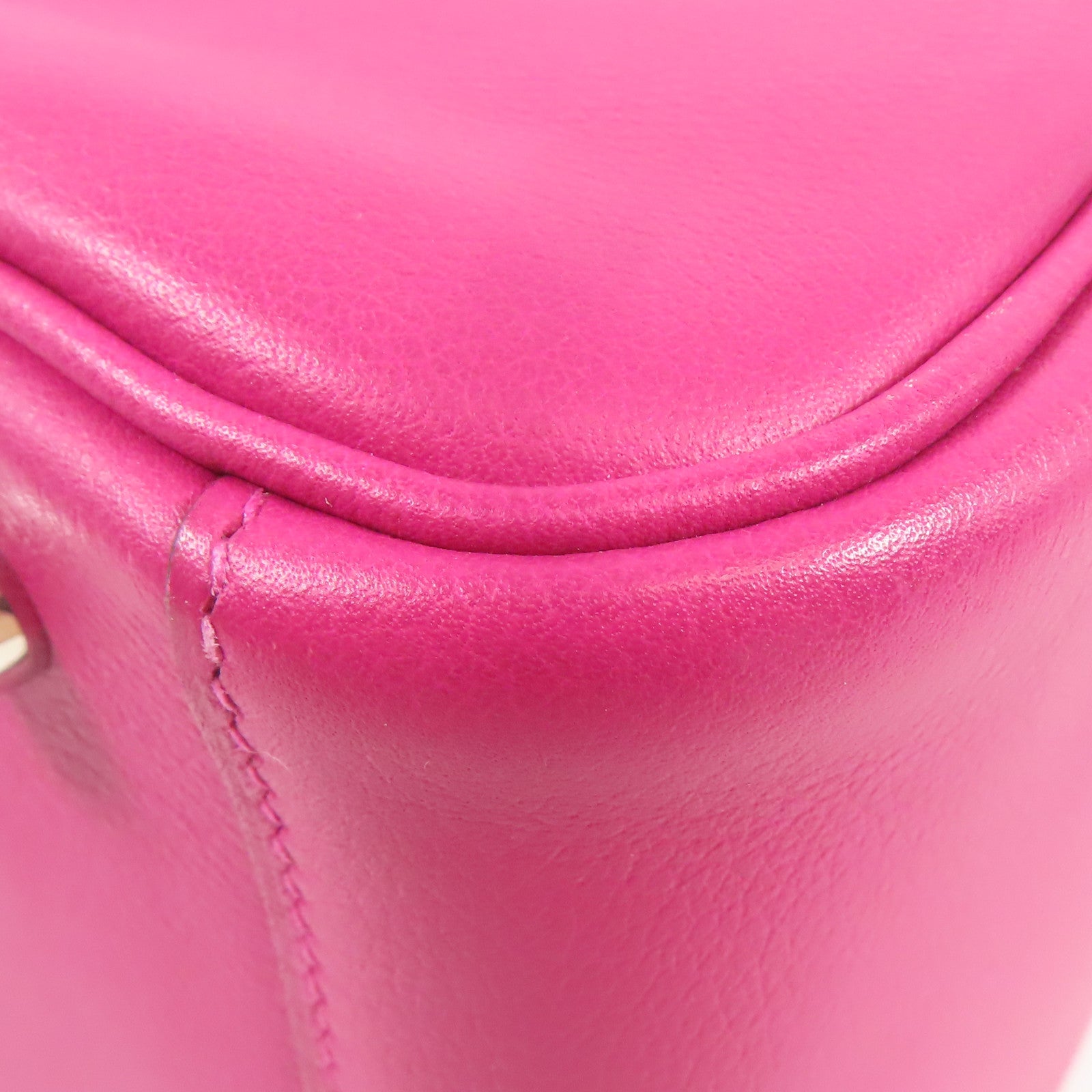 HERMES PHW Lindy 30 2way Shoulder Bag Evercolor Leather Rose Pourpre