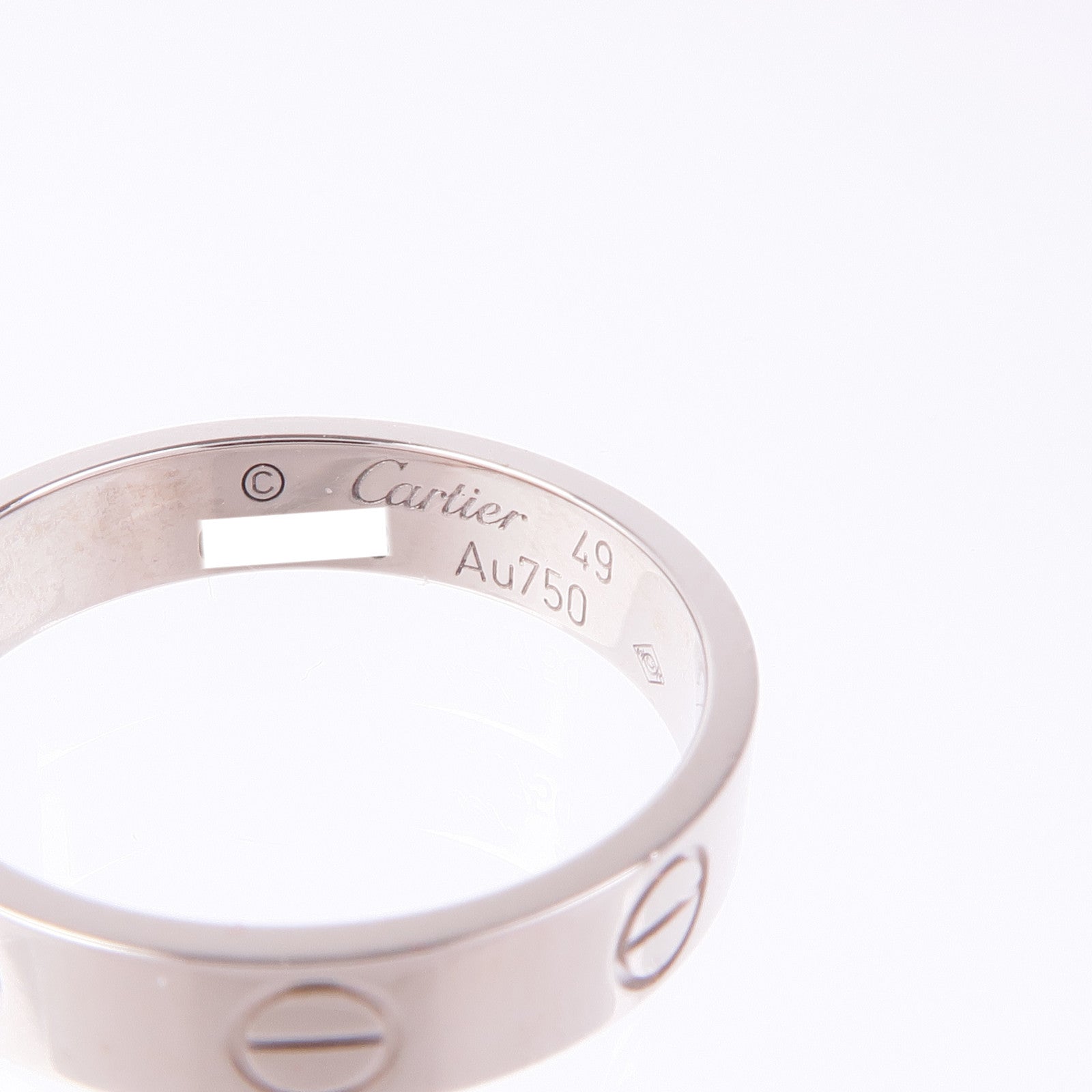 CARTIER 18K白金Mini Love Ring戒指Cartier#49/US#5