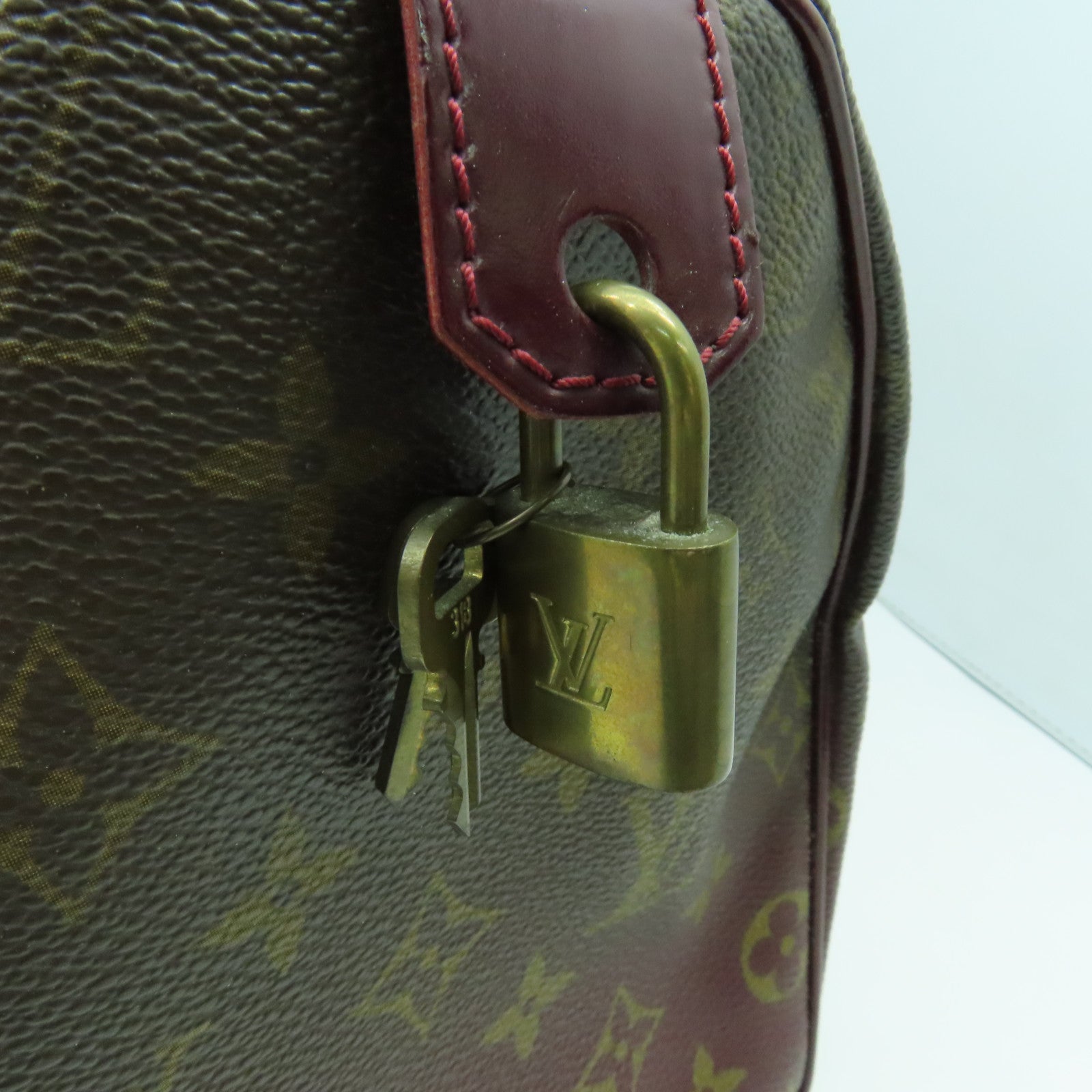 LOUIS VUITTON 【清倉大減價】Monogram Speedy Mirage金扣手挽袋啡色/紫色
