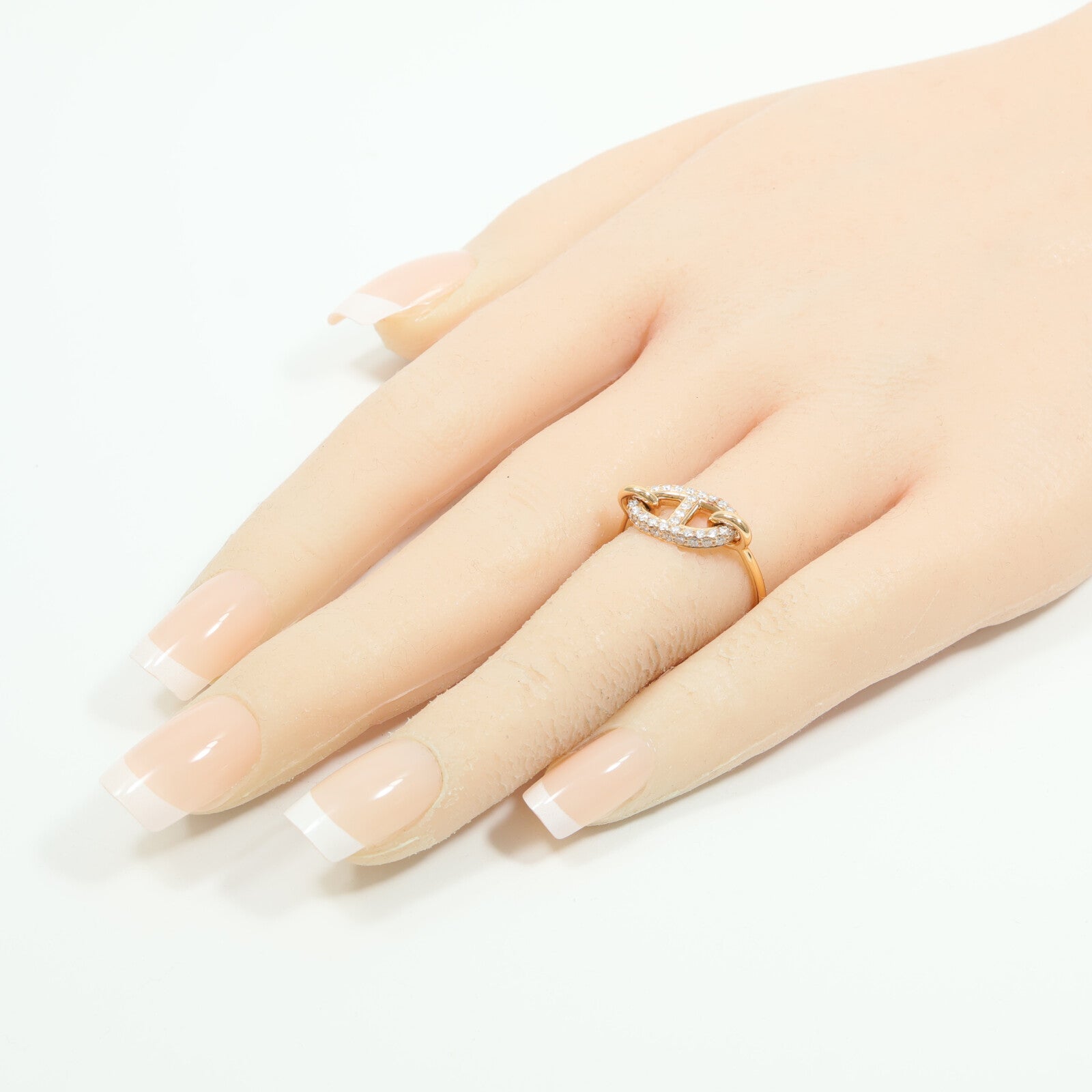 HERMES 18K玫瑰金Farandole Ring鑽石戒指
