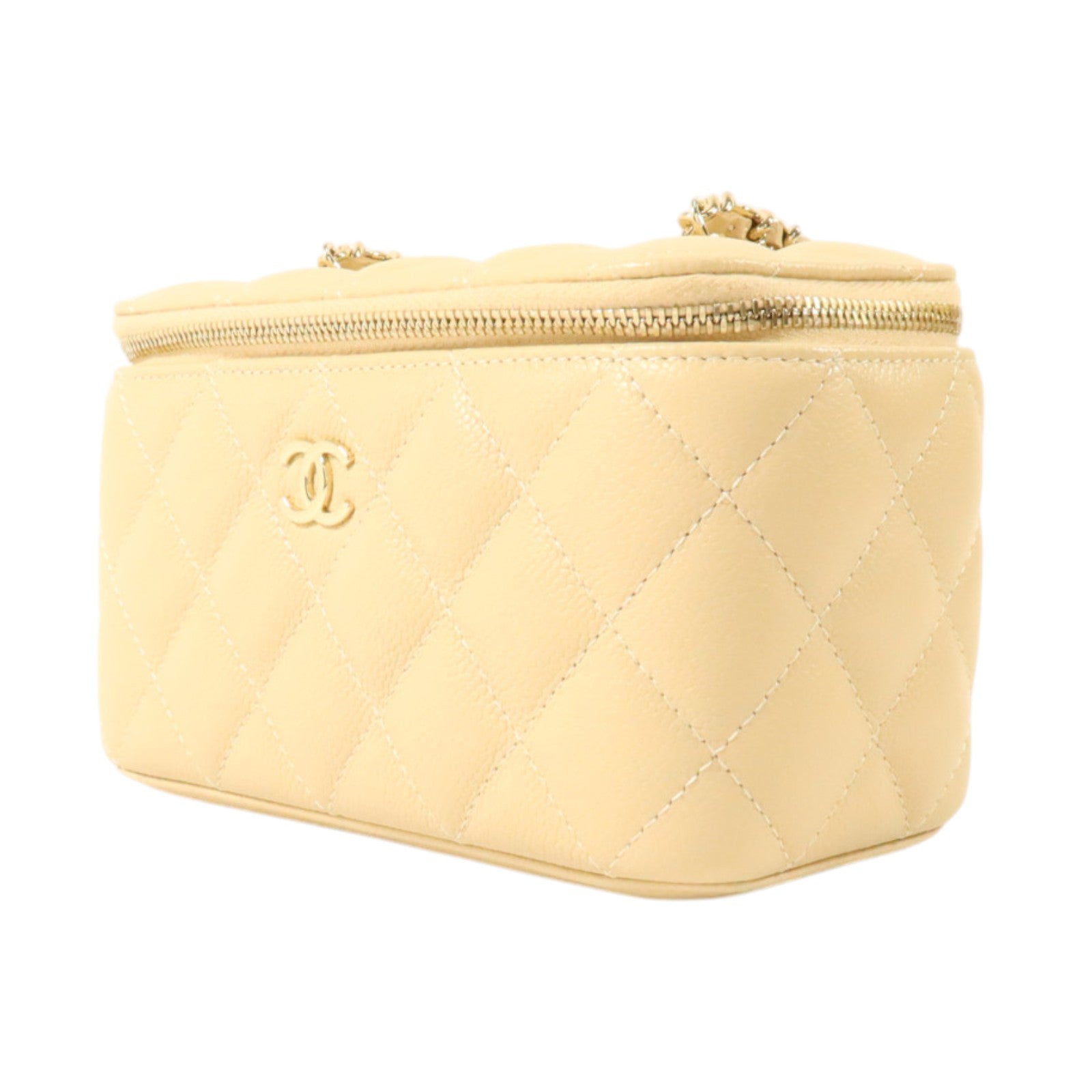 CHANEL 羊皮皮革Chain Shoulder銀扣鏈帶肩背袋