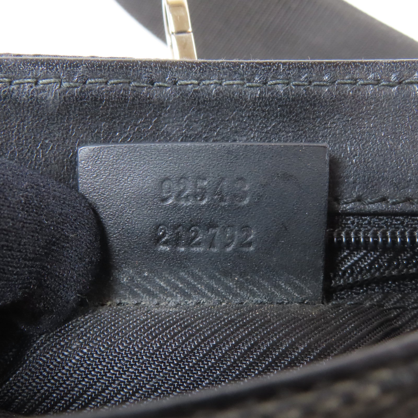 GUCCI 帆布Waist Bag銀扣腰包黑色