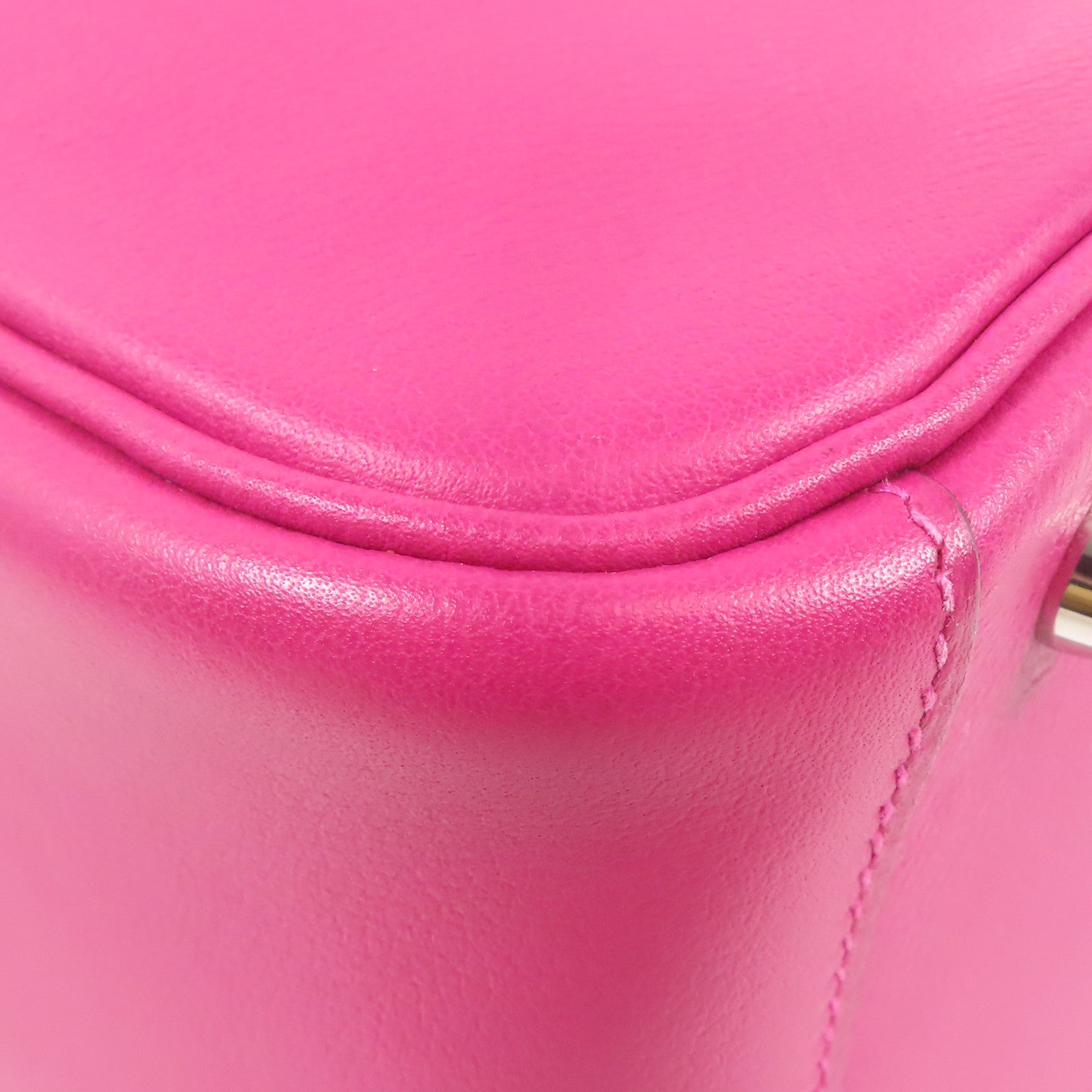 HERMES Evercolor皮革Lindy 30銀扣手挽肩背兩用袋Rose Pourpre