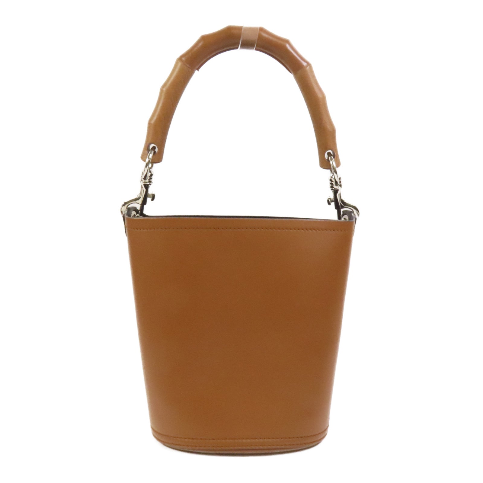 PRADA 牛皮皮革Bucket Bag銀扣手挽肩背兩用袋