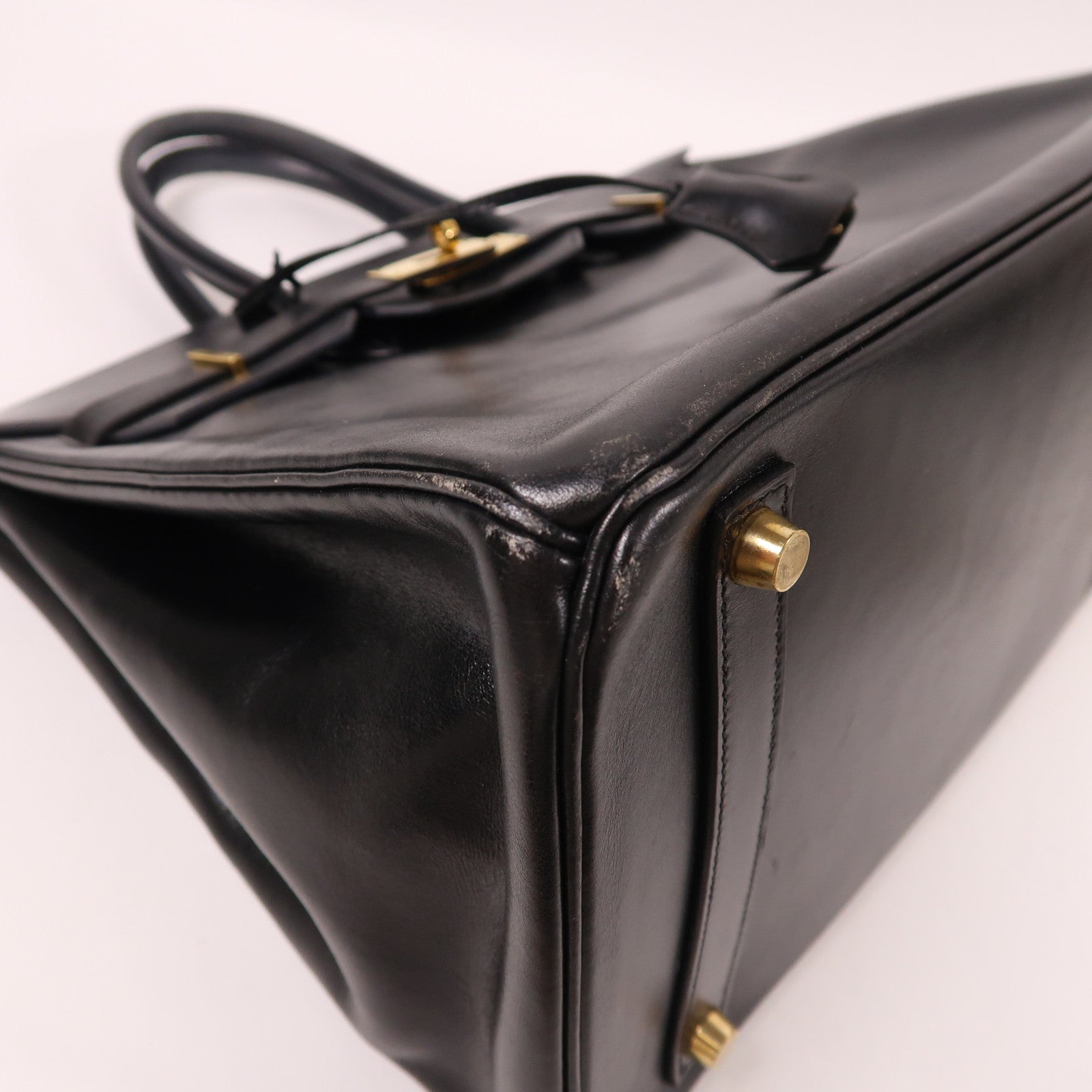 HERMES Box Calf皮革Birkin 35金扣手挽袋Noir