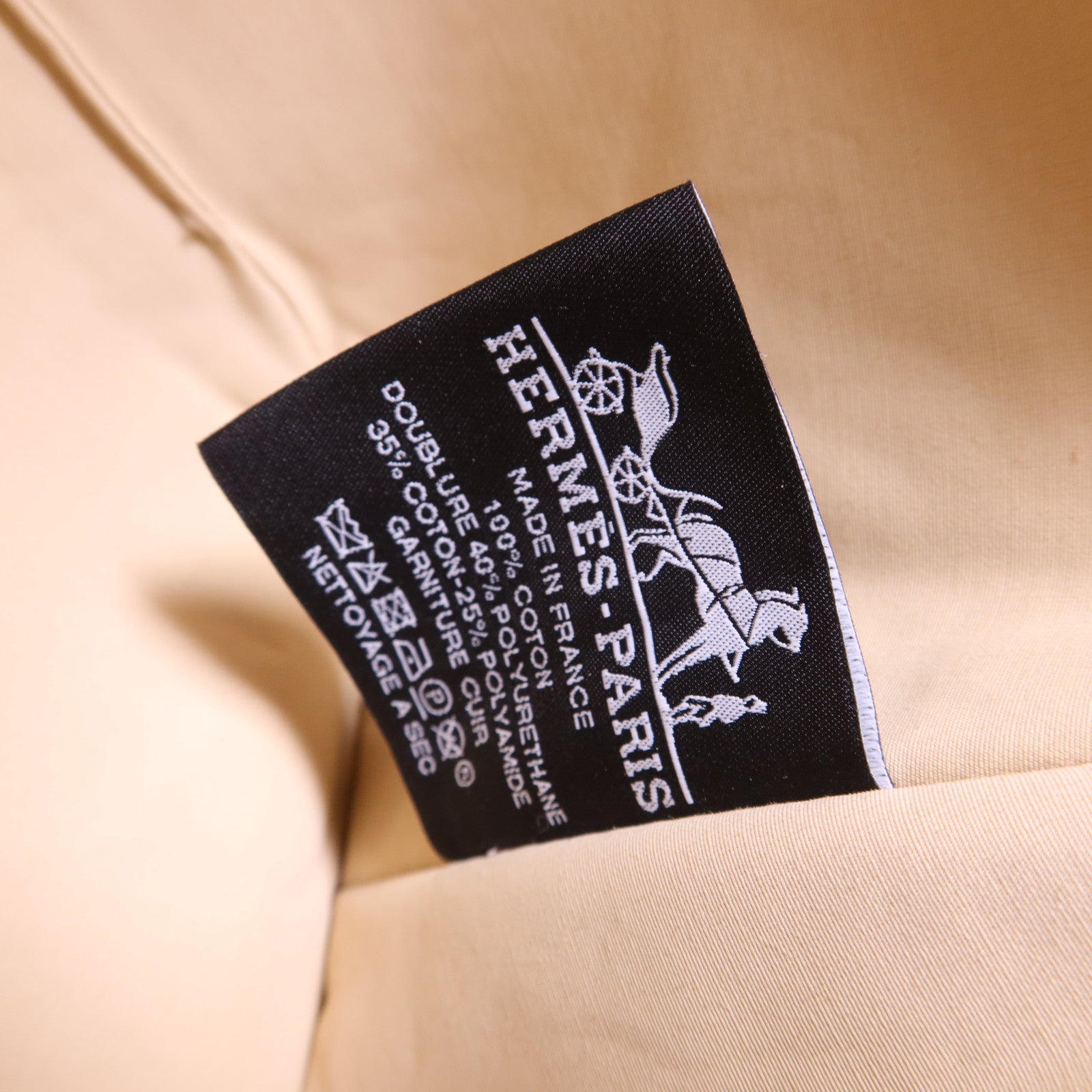 HERMES 棉布Bolide Pouch銀扣小袋