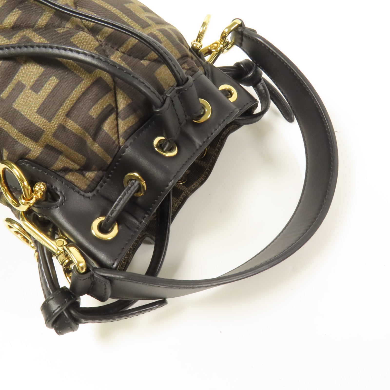 FENDI 帆布Mon Tresor金扣手挽肩背兩用袋