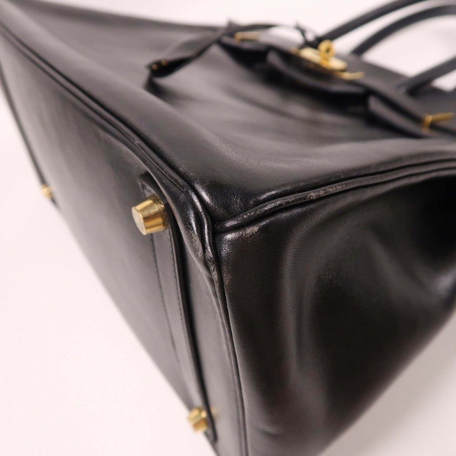 HERMES Box Calf皮革Birkin 35金扣手挽袋Noir