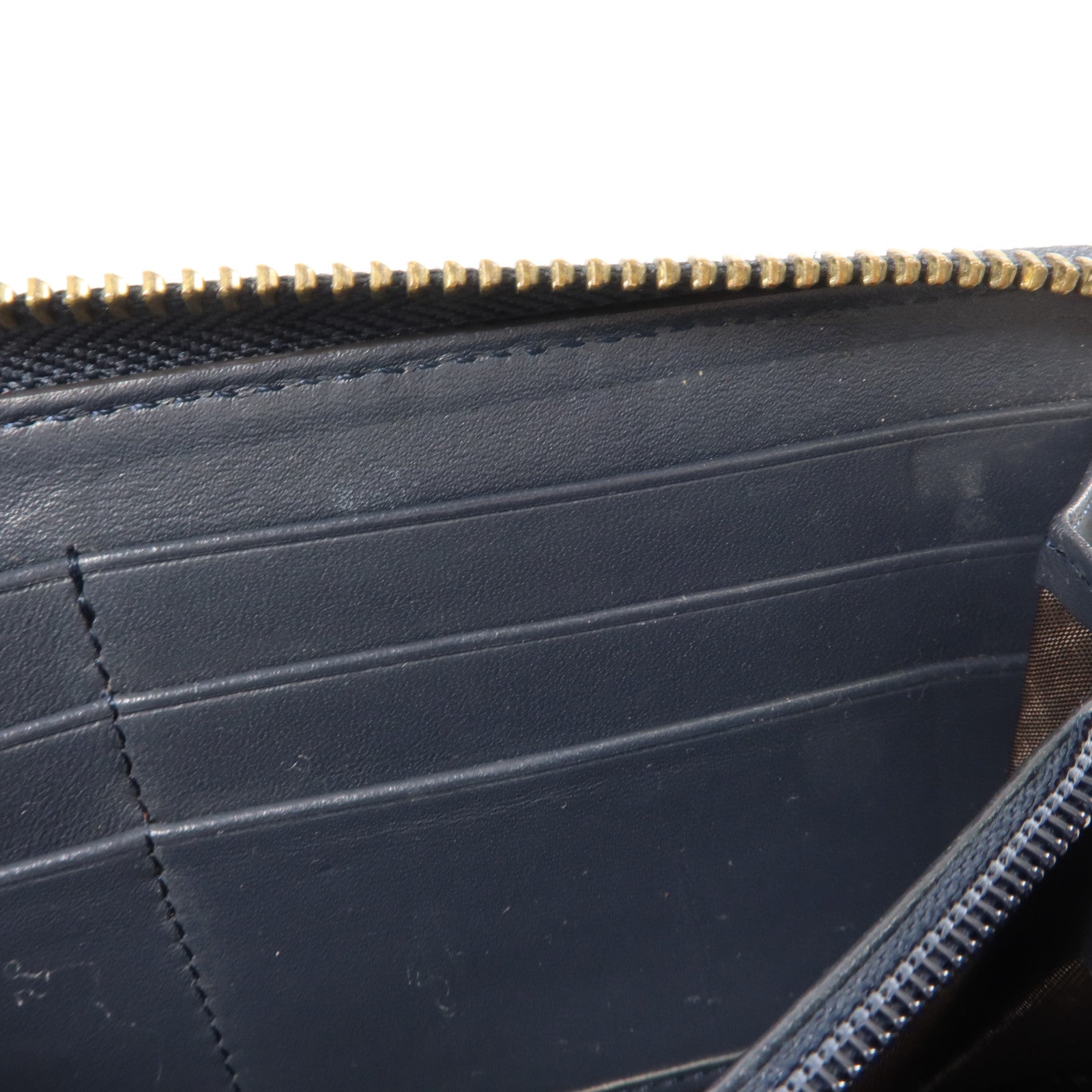 GUCCI 帆布/牛皮皮革Long Round Wallet長錢包