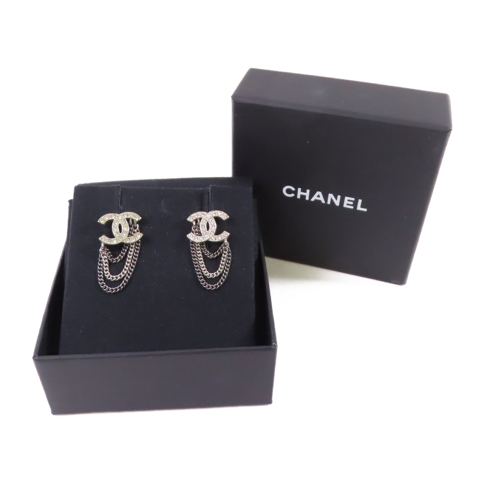 CHANEL CC Earrings A21/B Metal Rhinestones