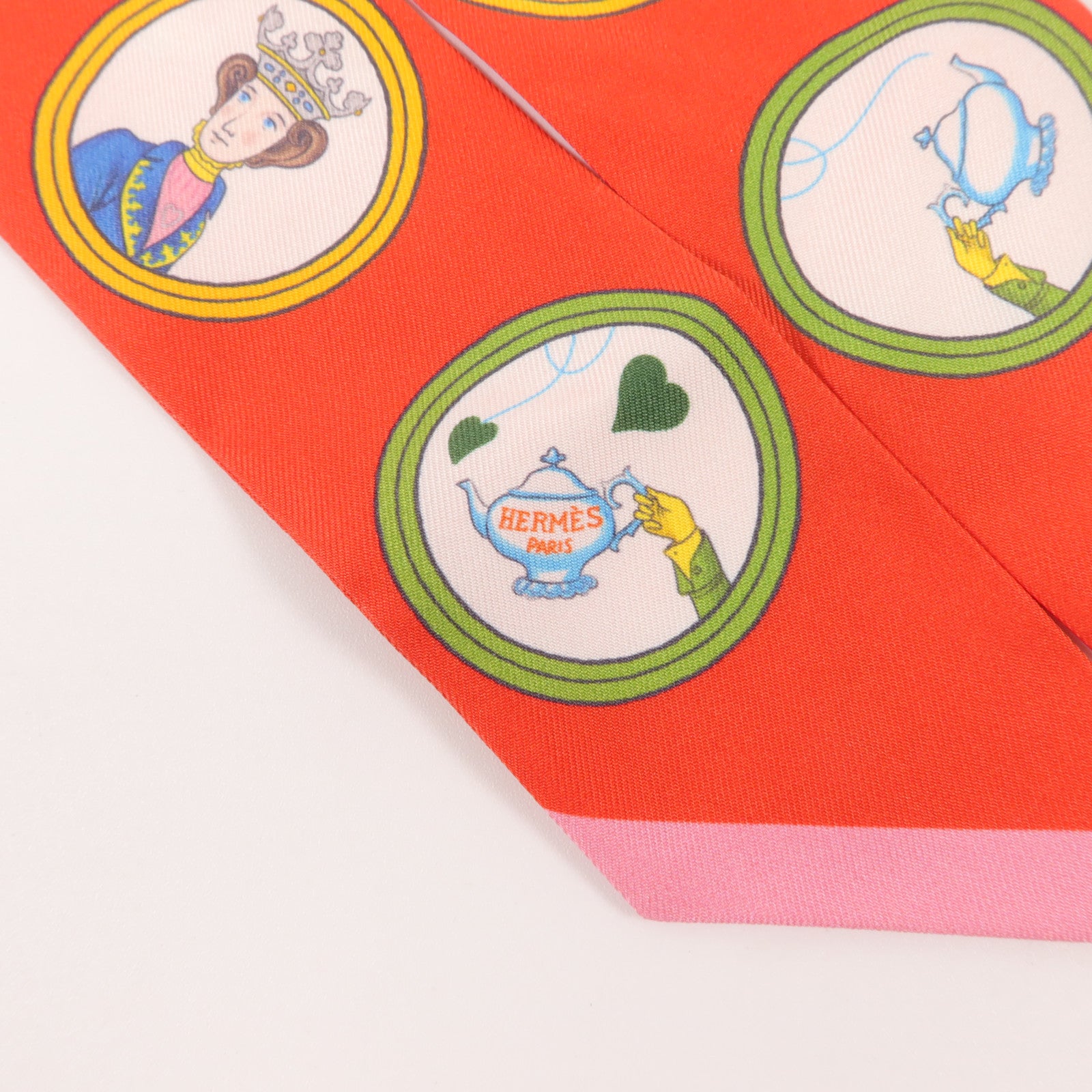 HERMES 絲質Twilly絲巾