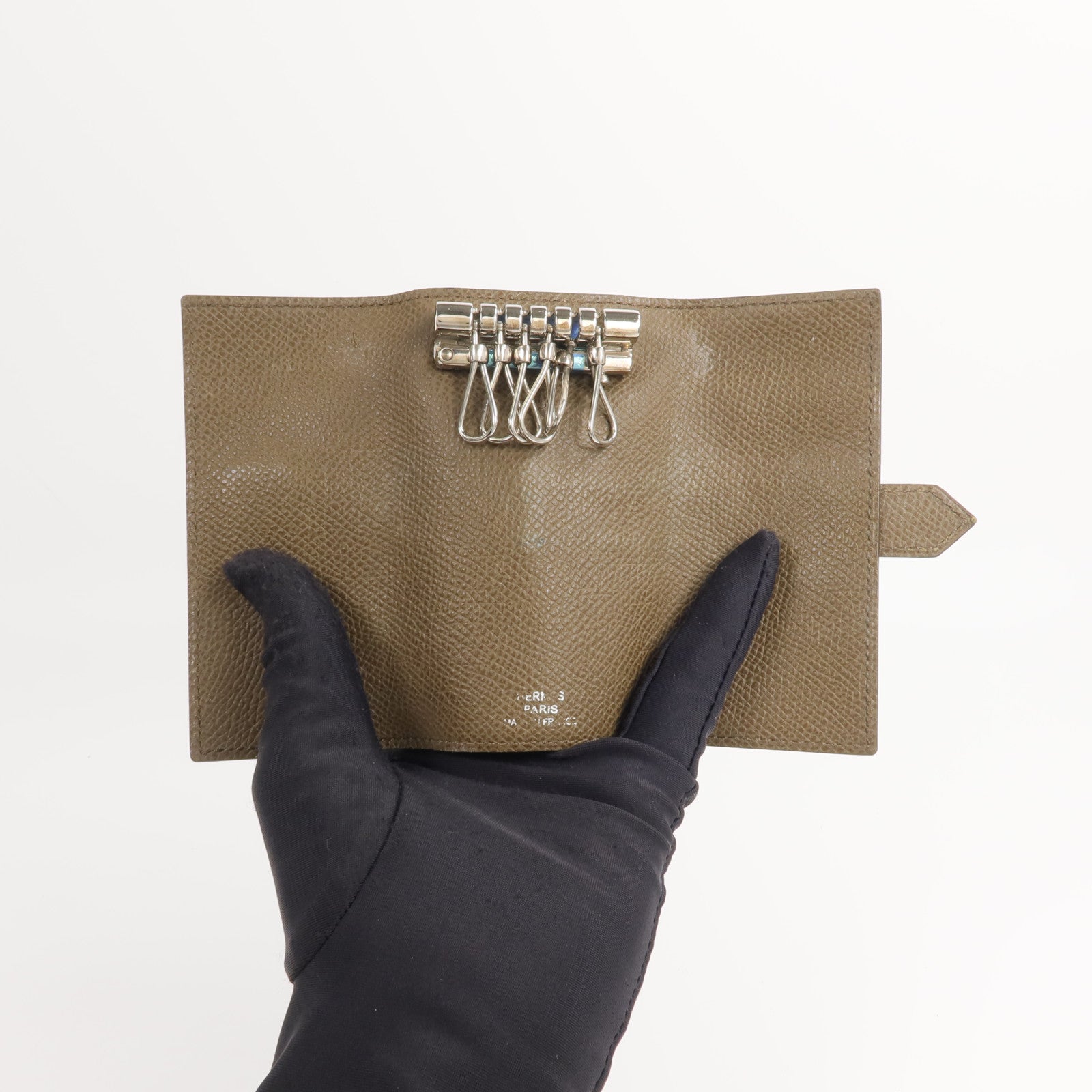 HERMES Epsom皮革Bearn Key Holder鎖匙包Etain