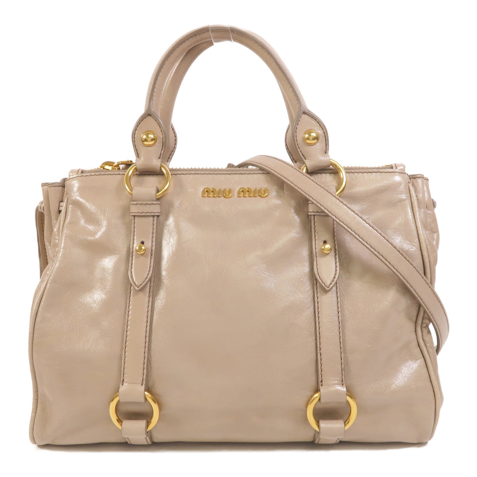Miu Miu 牛皮皮革2 Way Shoulder手挽肩背兩用袋