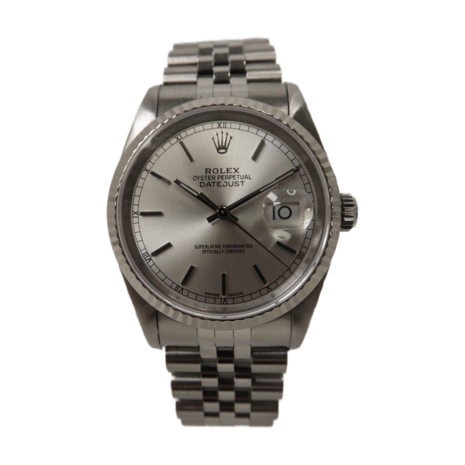 ROLEX Datejust 36mm不鏽鋼自動機芯手錶白色