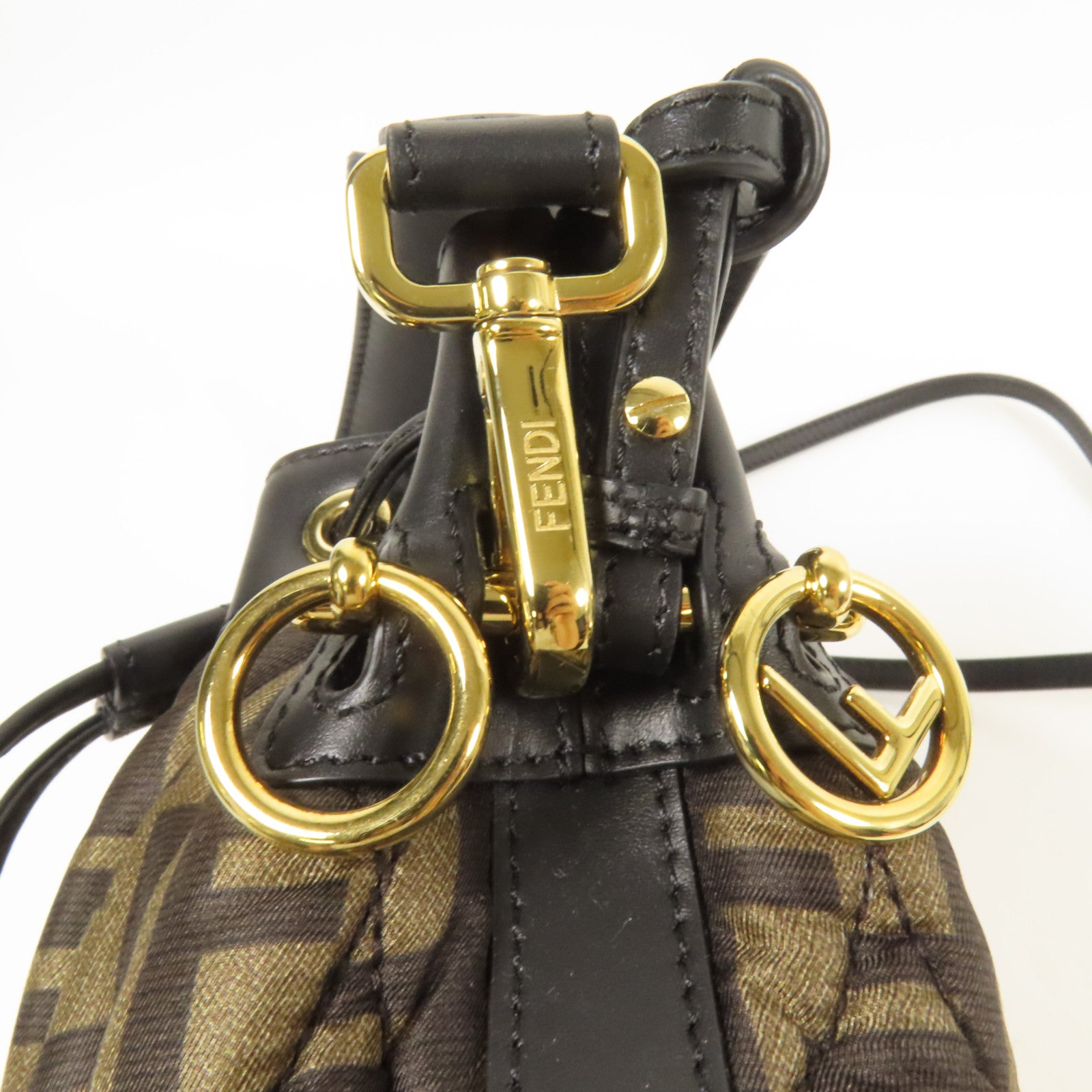 FENDI 帆布Mon Tresor金扣手挽肩背兩用袋