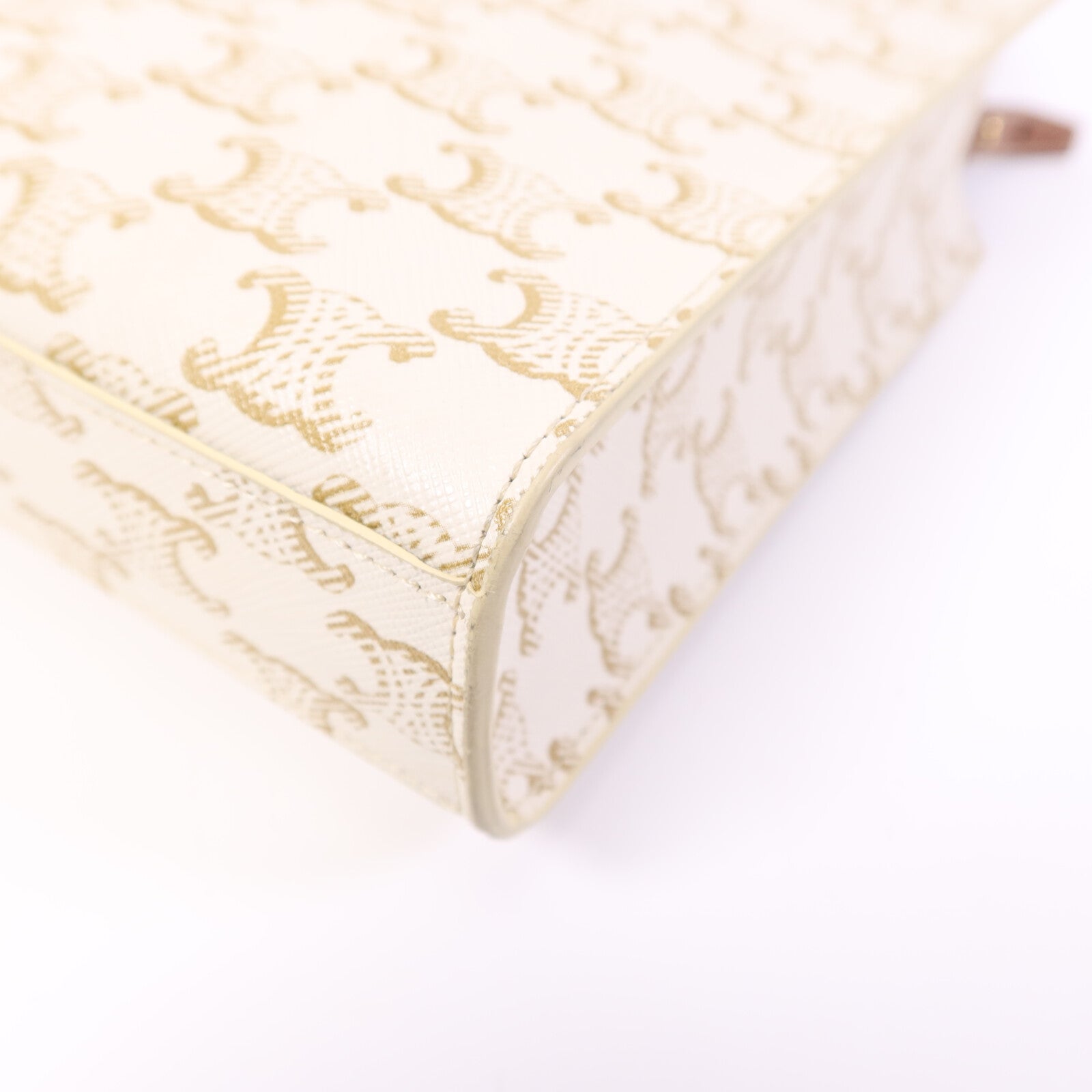 CELINE 塗層帆布Cabas Tote Bag mimi金扣手挽肩背兩用袋