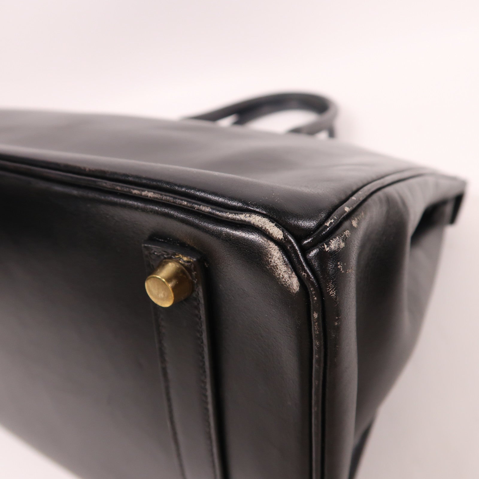 HERMES Box Calf皮革Birkin 35金扣手挽袋Noir