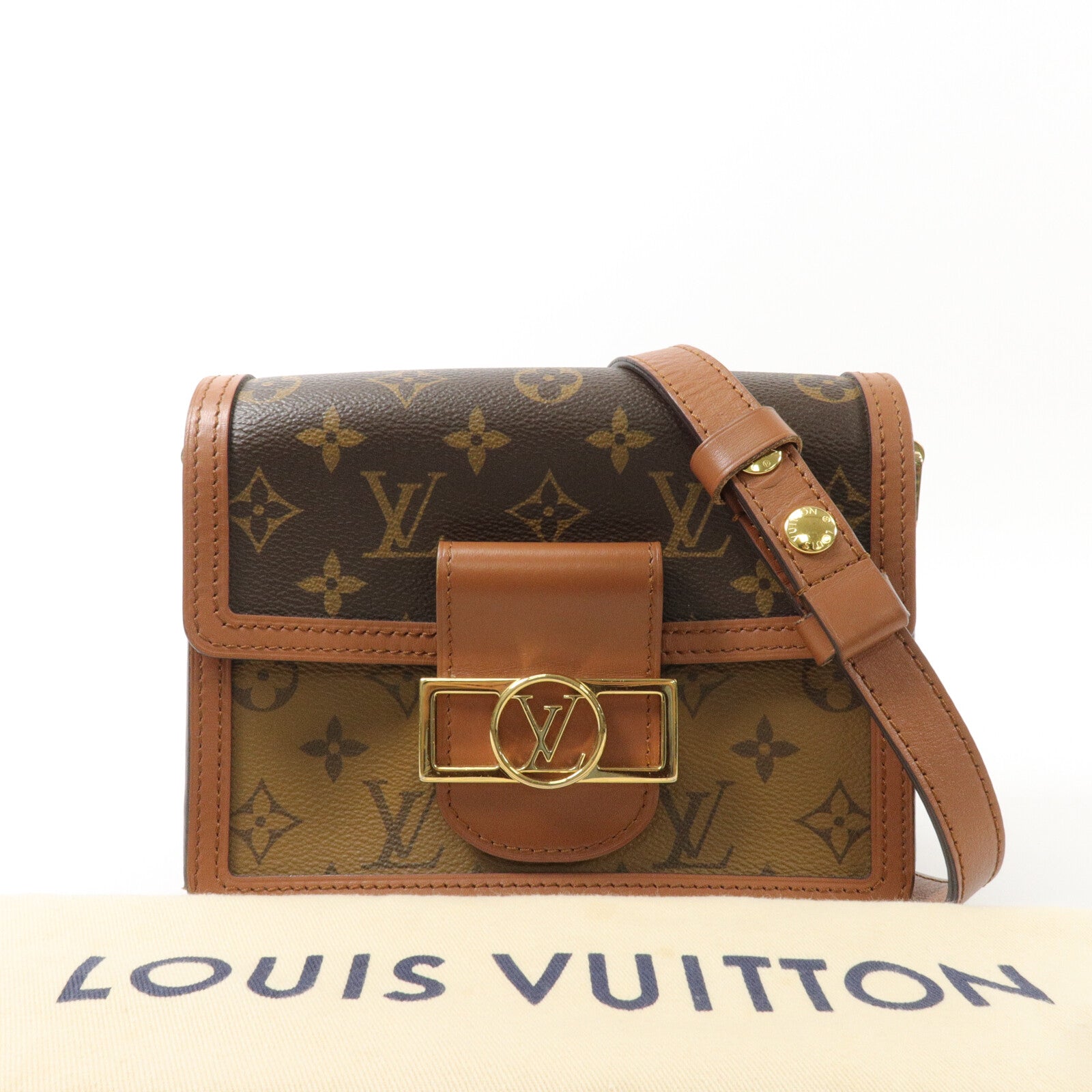 LOUIS VUITTON Monogram Reverse Mini Dauphine肩背袋