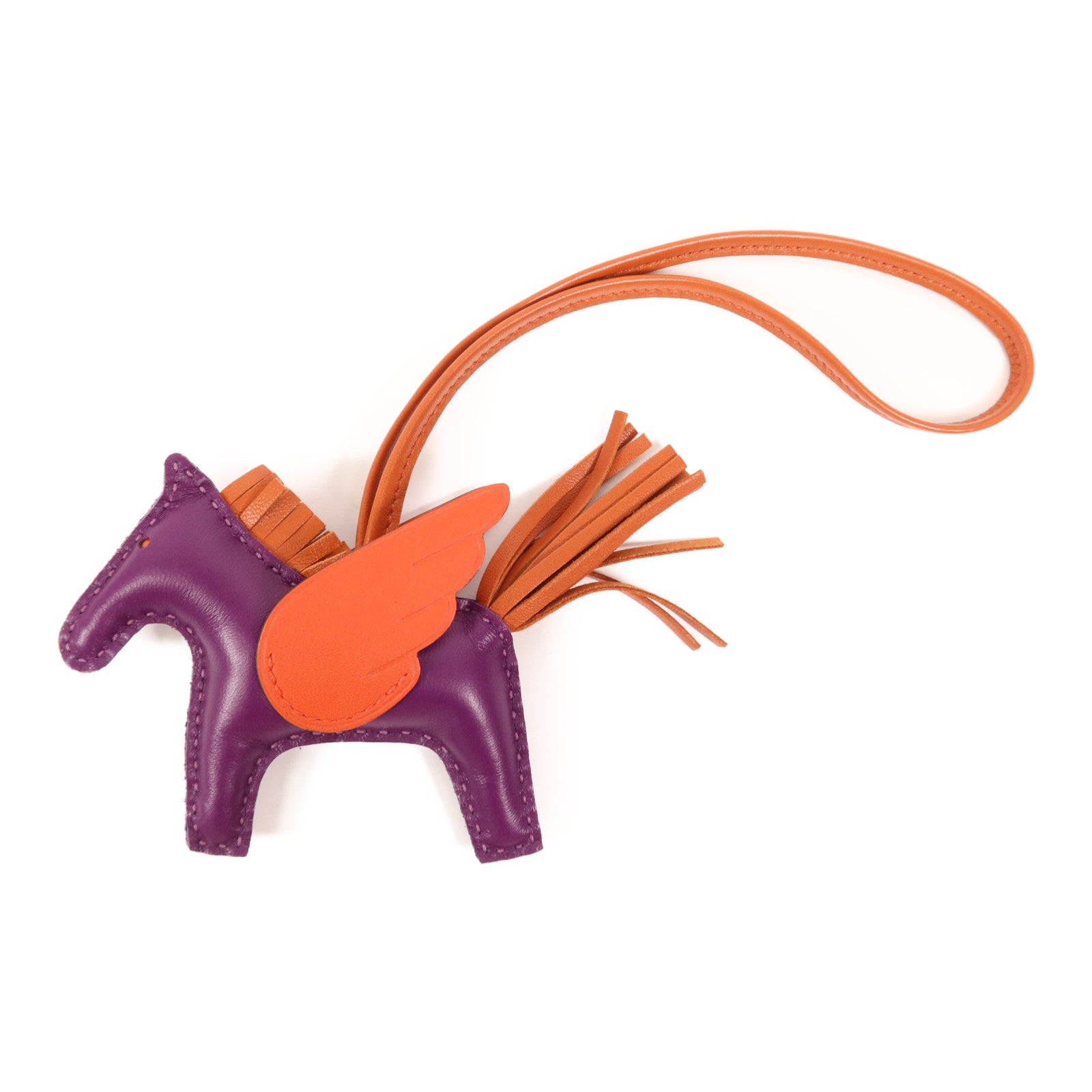 HERMES Milo/Swift皮革Rodeo Pegase PM掛飾