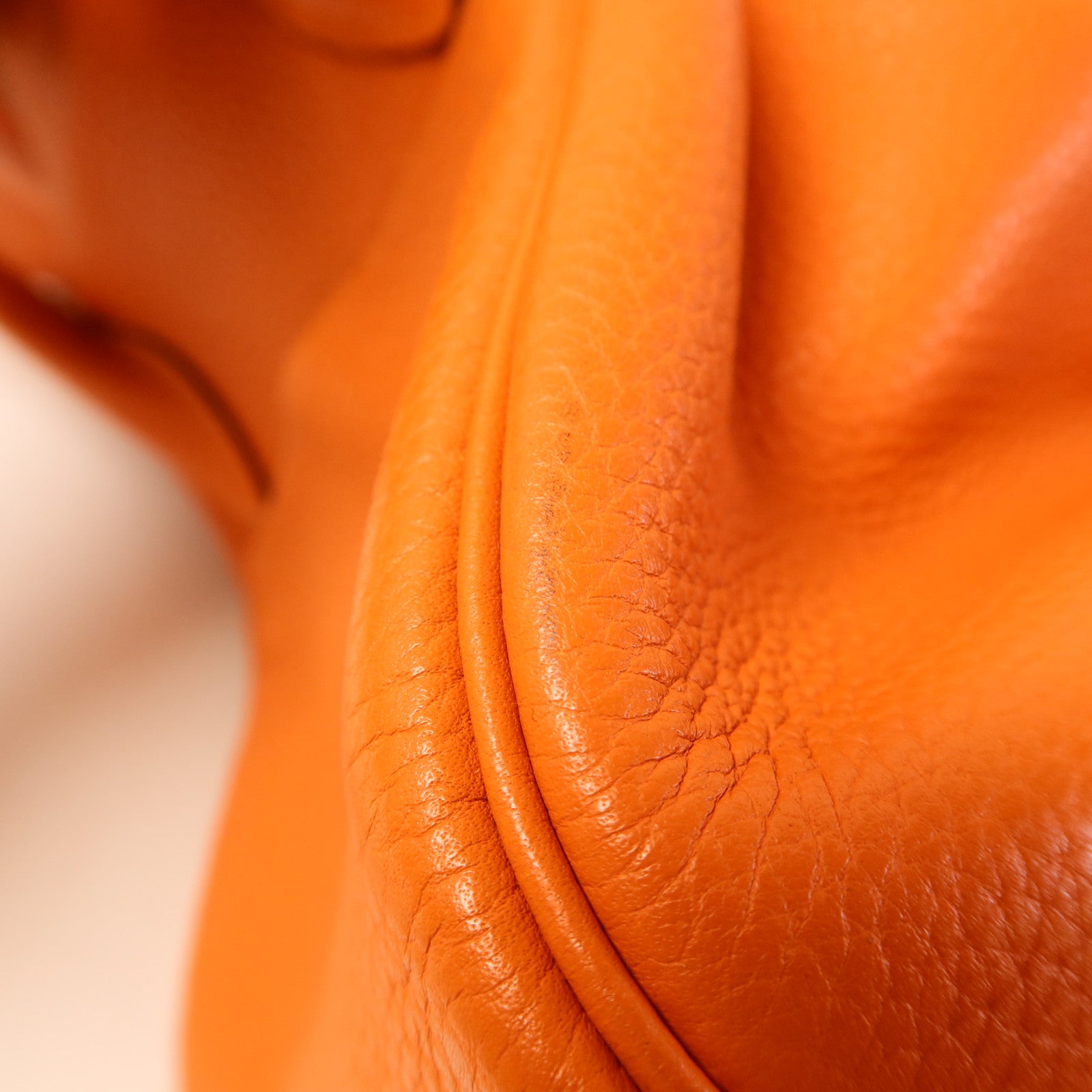 HERMES 【激減優惠】Clemence皮革Lindy 30銀扣手挽肩背兩用袋Orange