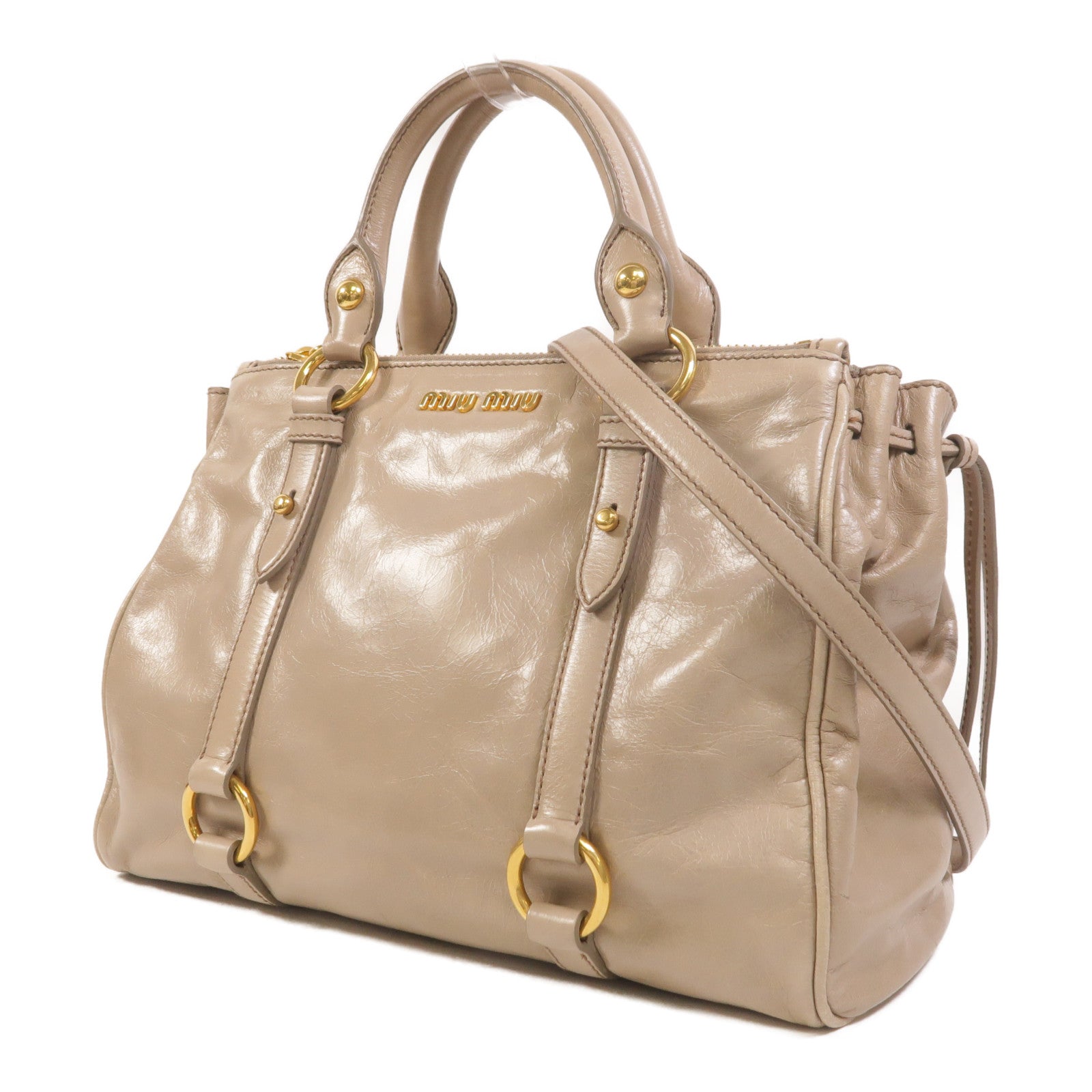 Miu Miu 牛皮皮革2 Way Shoulder手挽肩背兩用袋