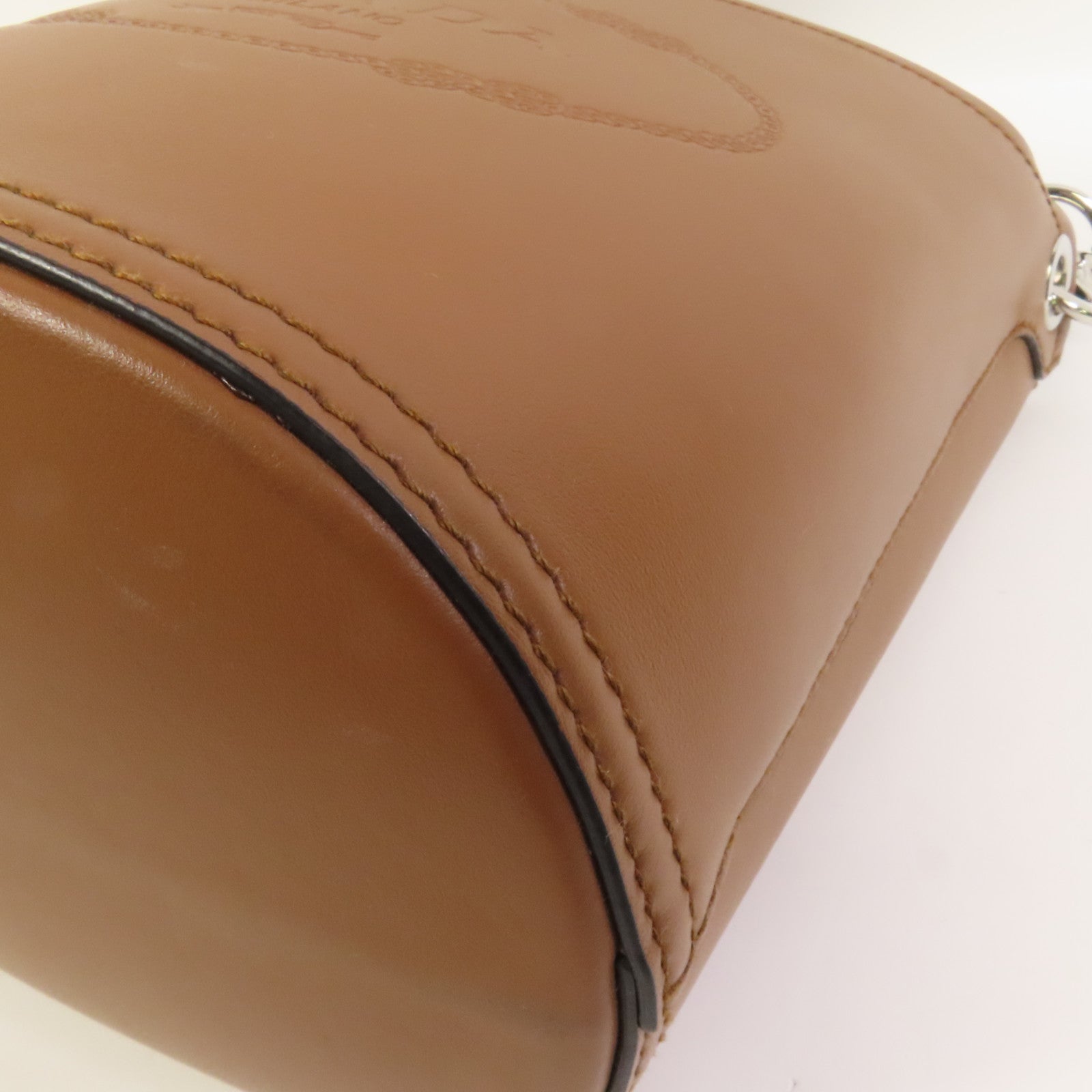 PRADA 牛皮皮革Bucket Bag銀扣手挽肩背兩用袋