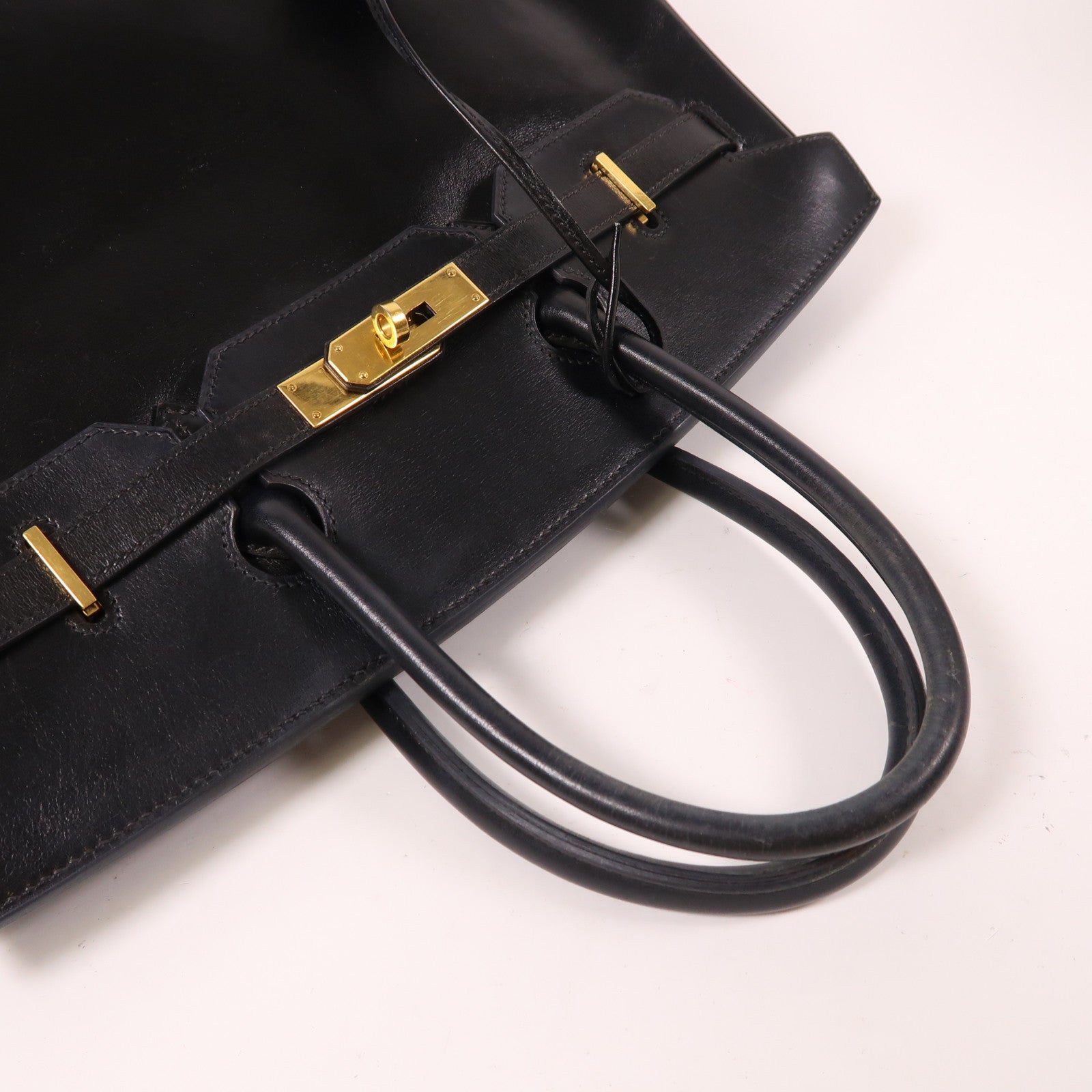 HERMES Box Calf皮革Birkin 35金扣手挽袋Noir