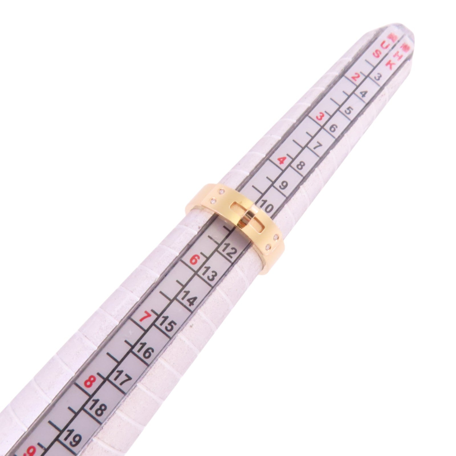 HERMES 18K玫瑰金/鑽石4Did Small Kelly Ring戒指#50/US#5