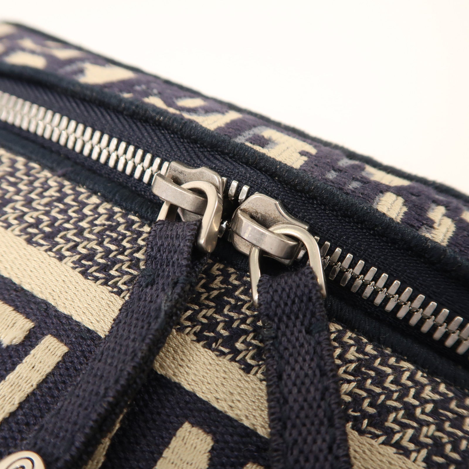 Dior 帆布Travel Vanity Case銀扣手挽袋